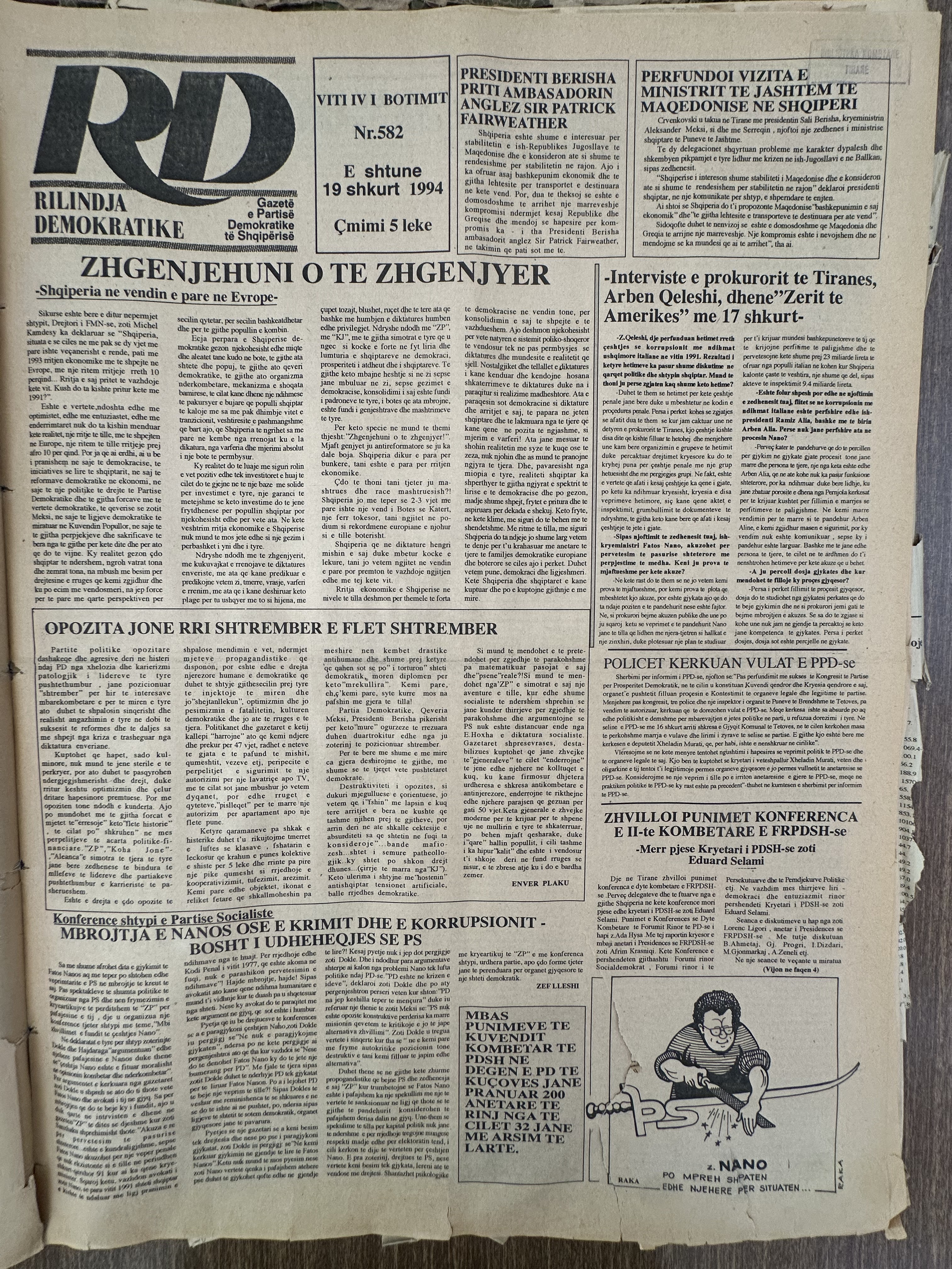 Rilindja Demokratike 1994-02-19
