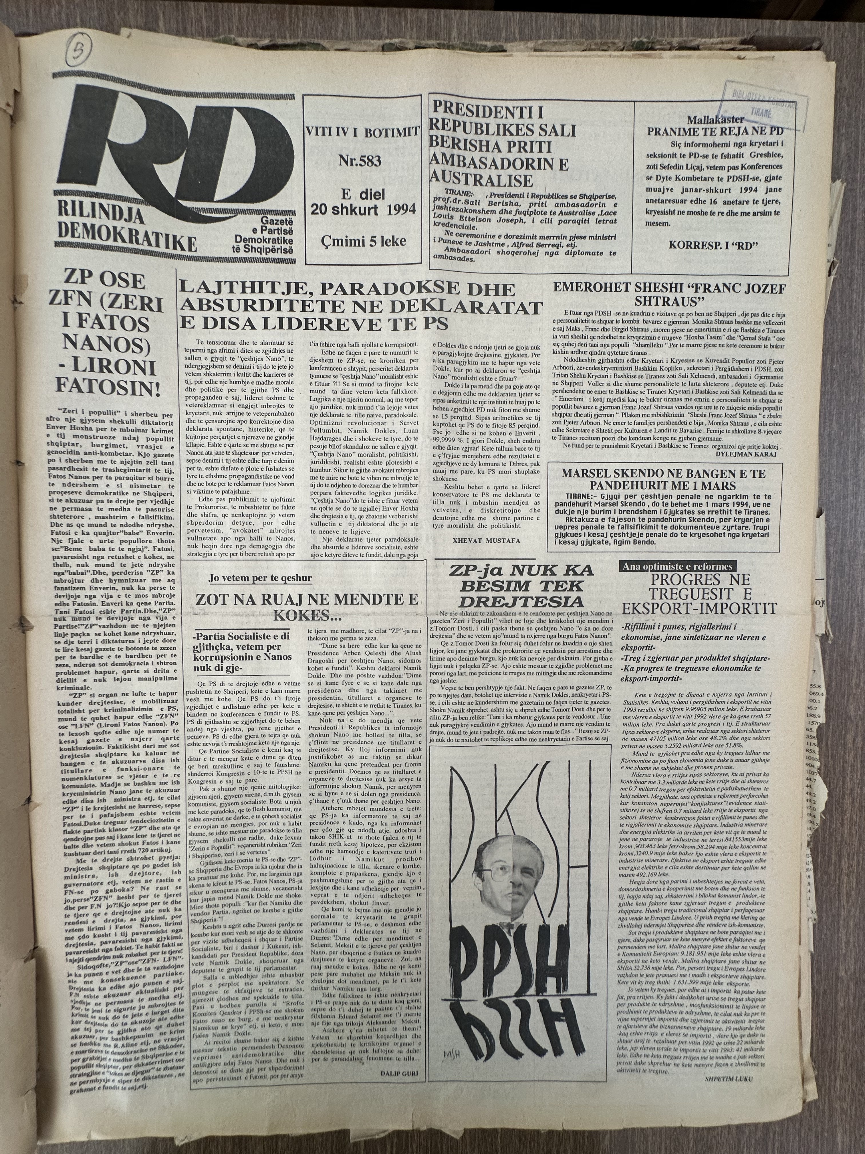 Rilindja Demokratike 1994-02-20