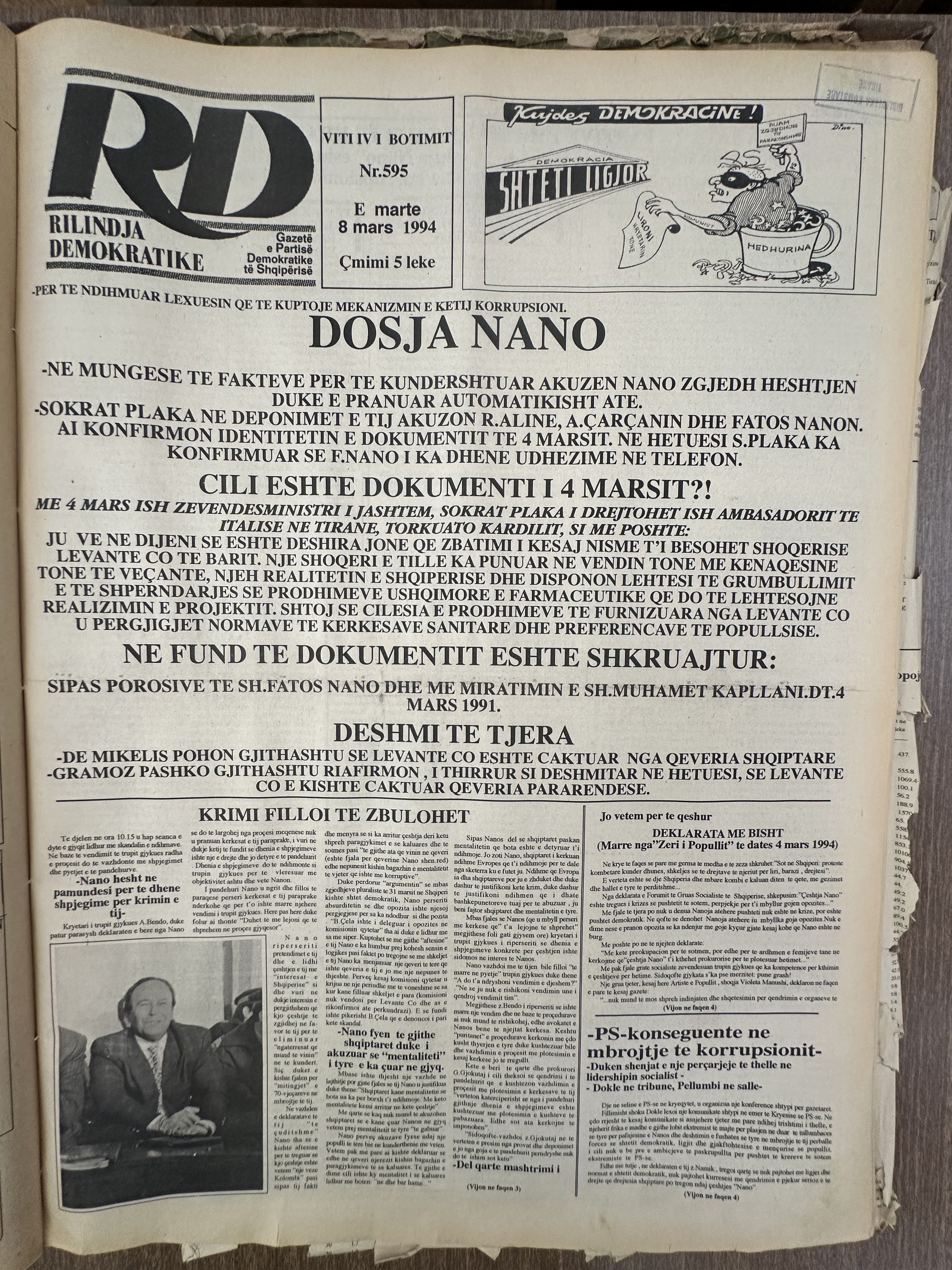 Rilindja Demokratike 1994-03-08