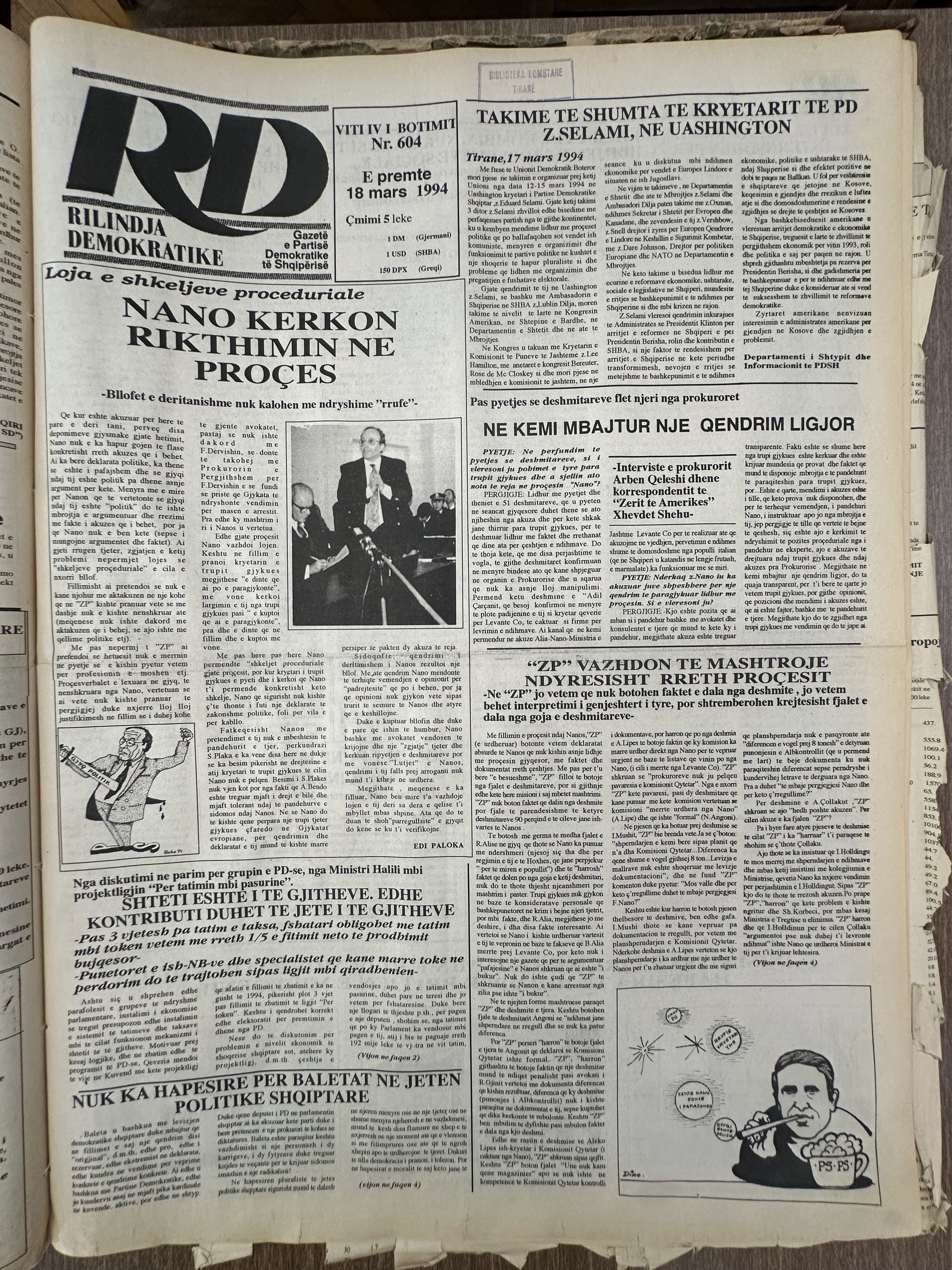 Rilindja Demokratike 1994-03-18