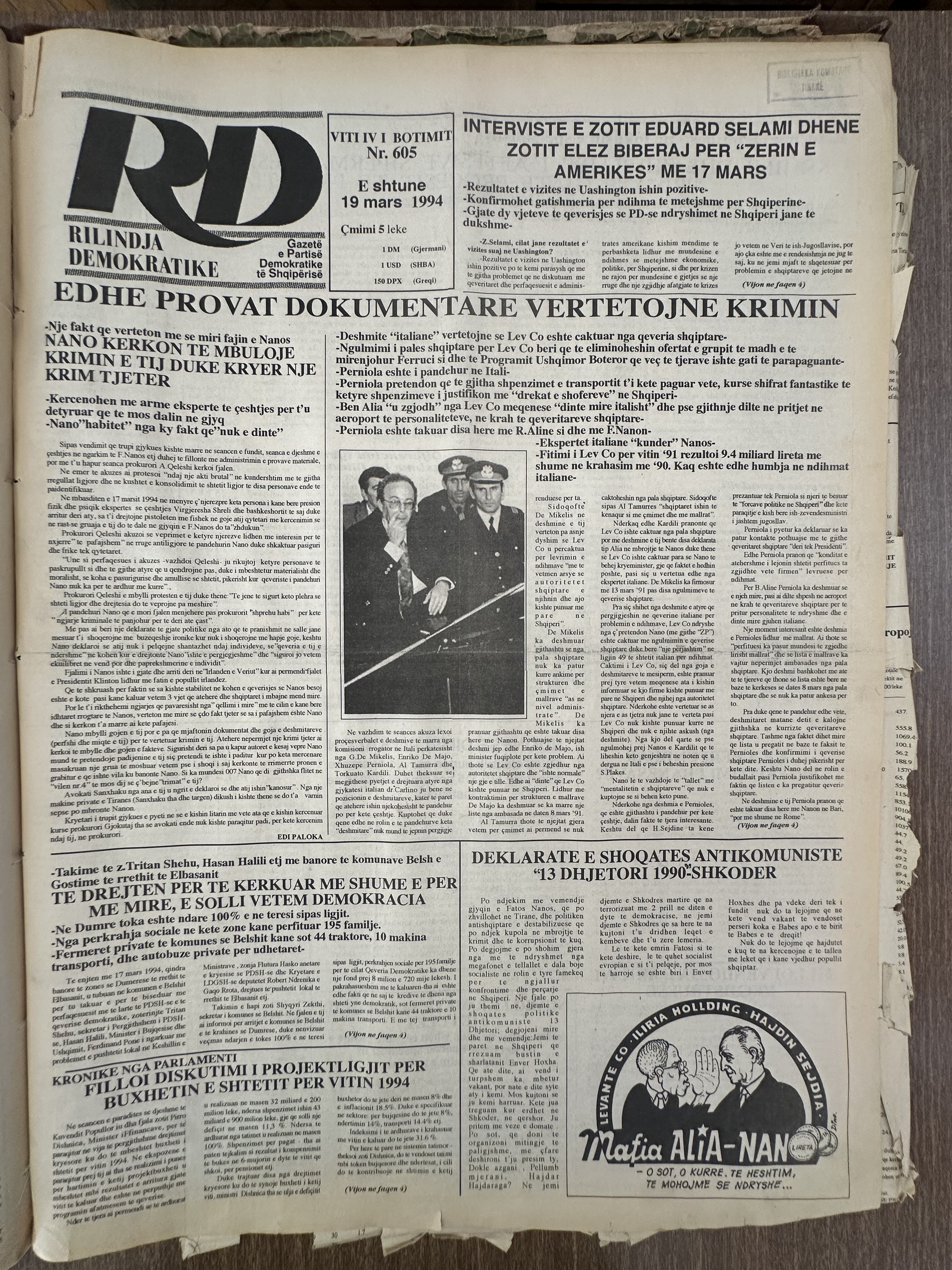 Rilindja Demokratike 1994-03-19