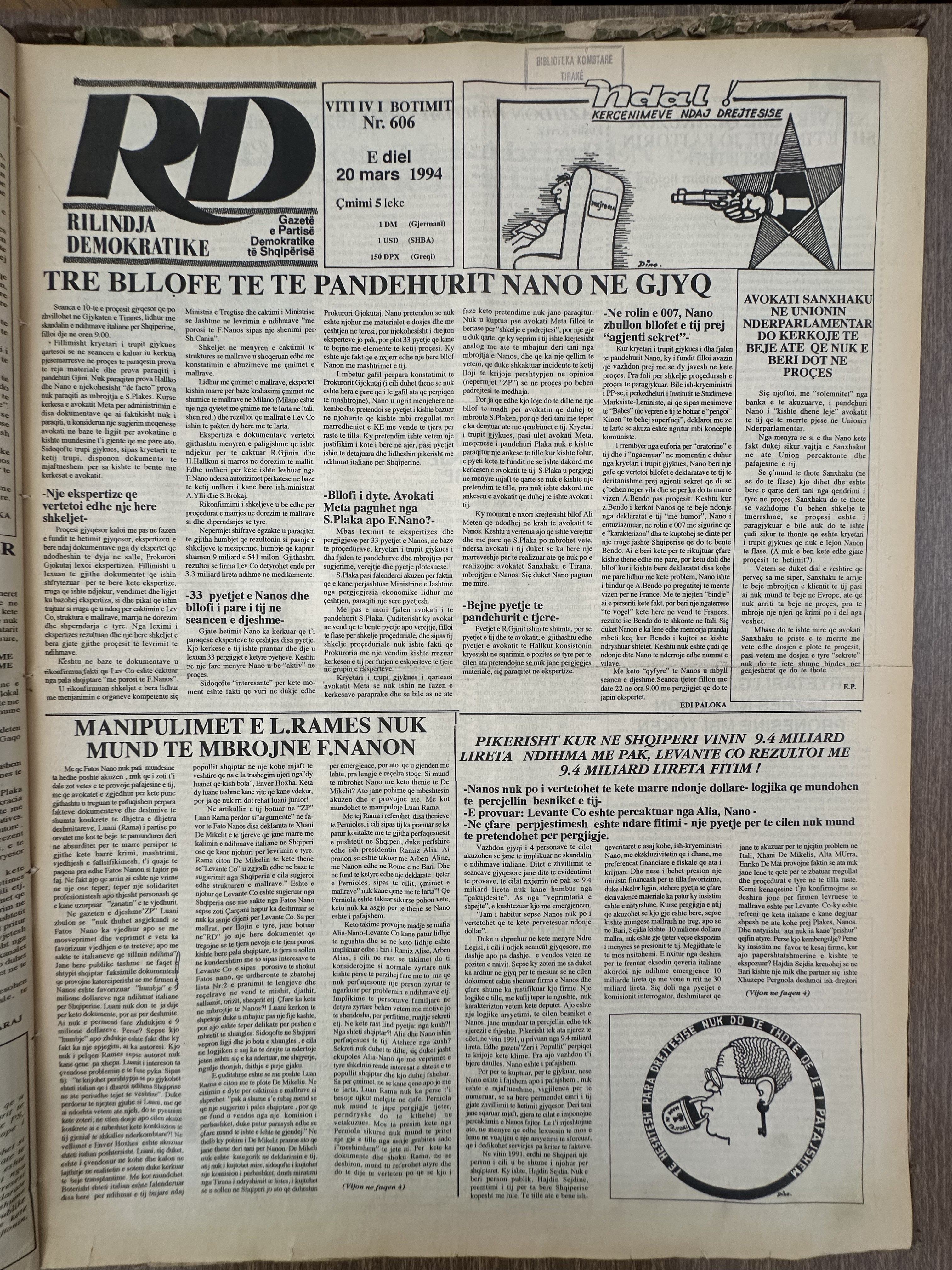 Rilindja Demokratike 1994-03-20
