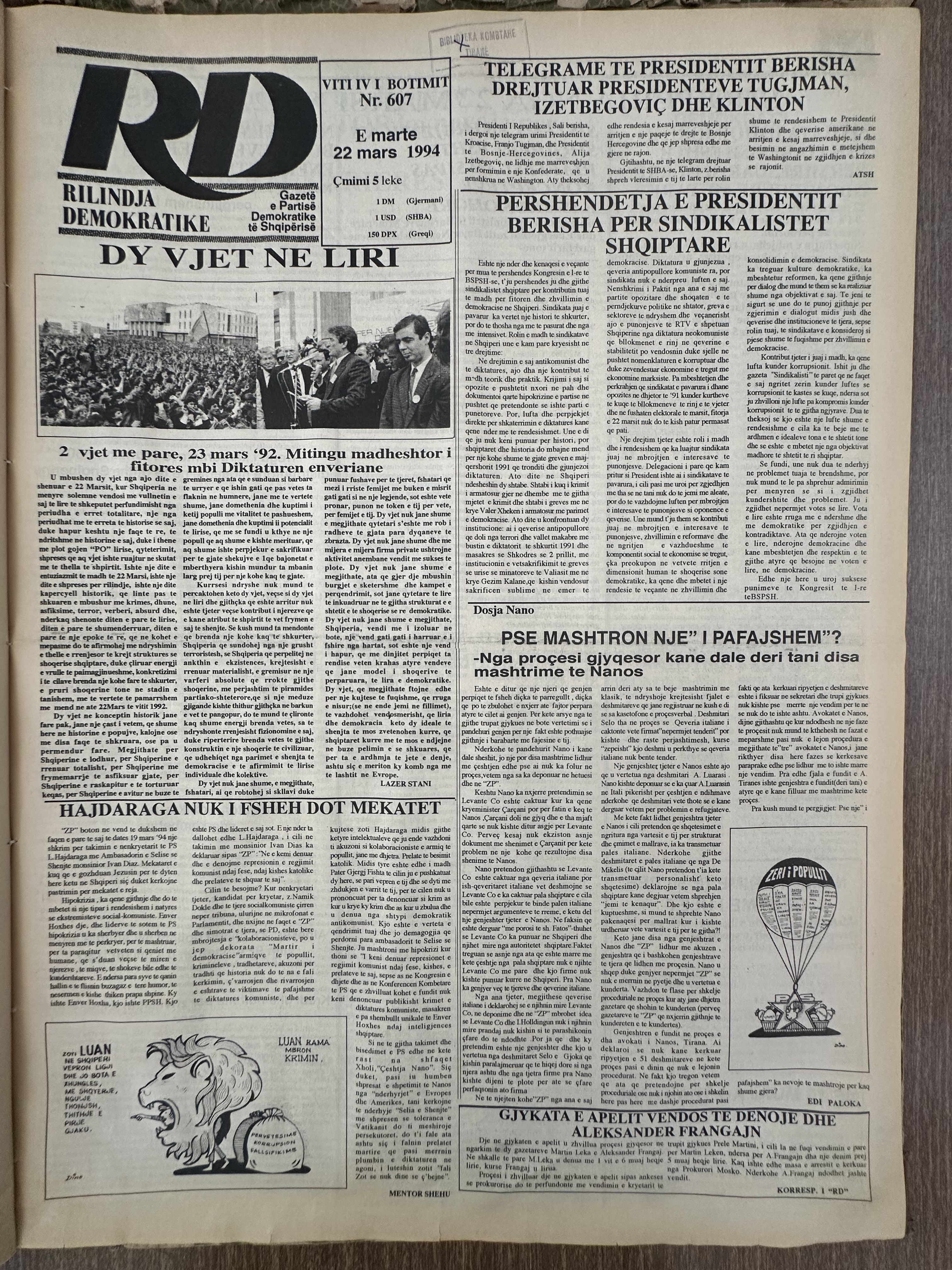 Rilindja Demokratike 1994-03-22