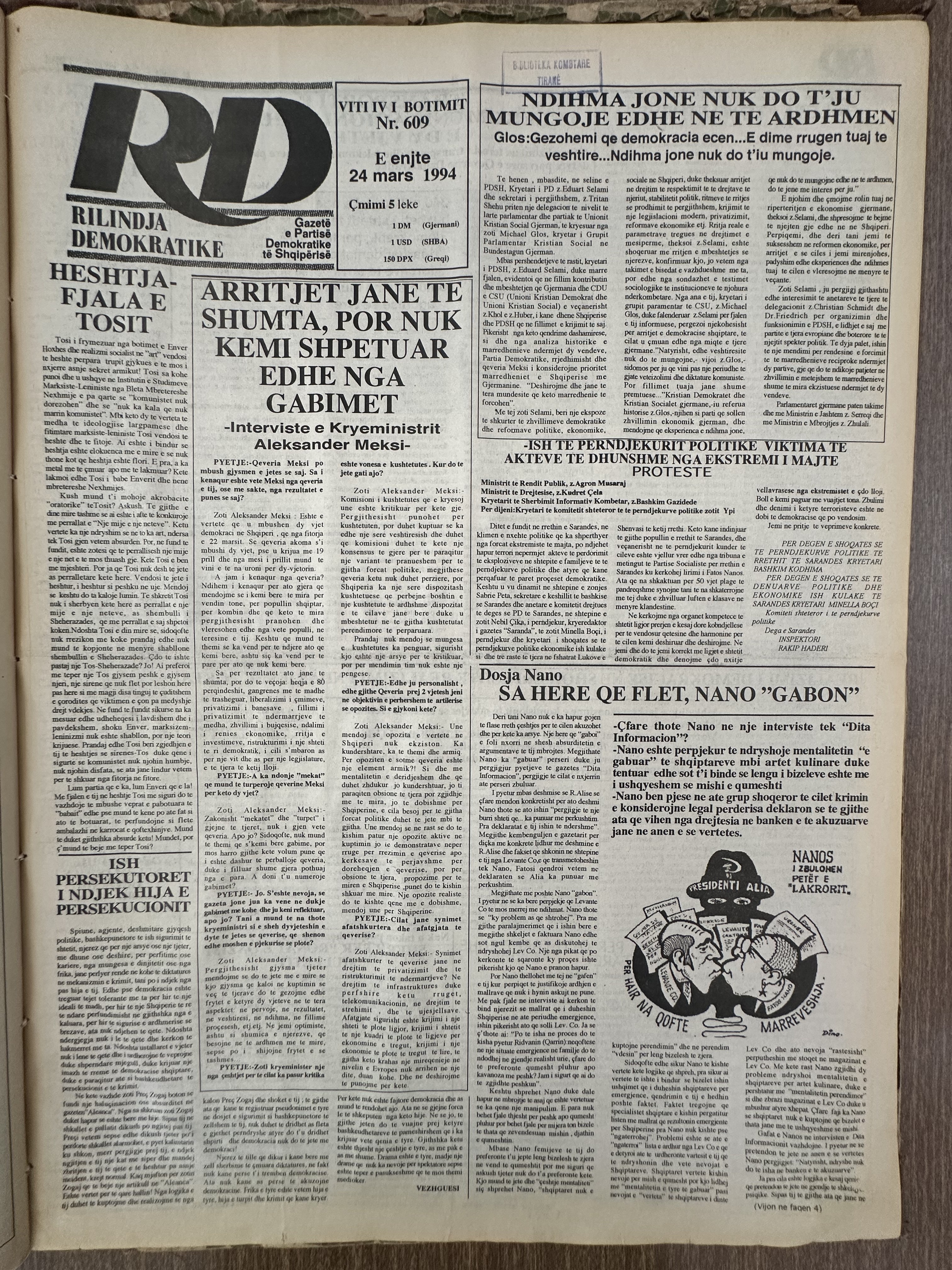 Rilindja Demokratike 1994-03-24