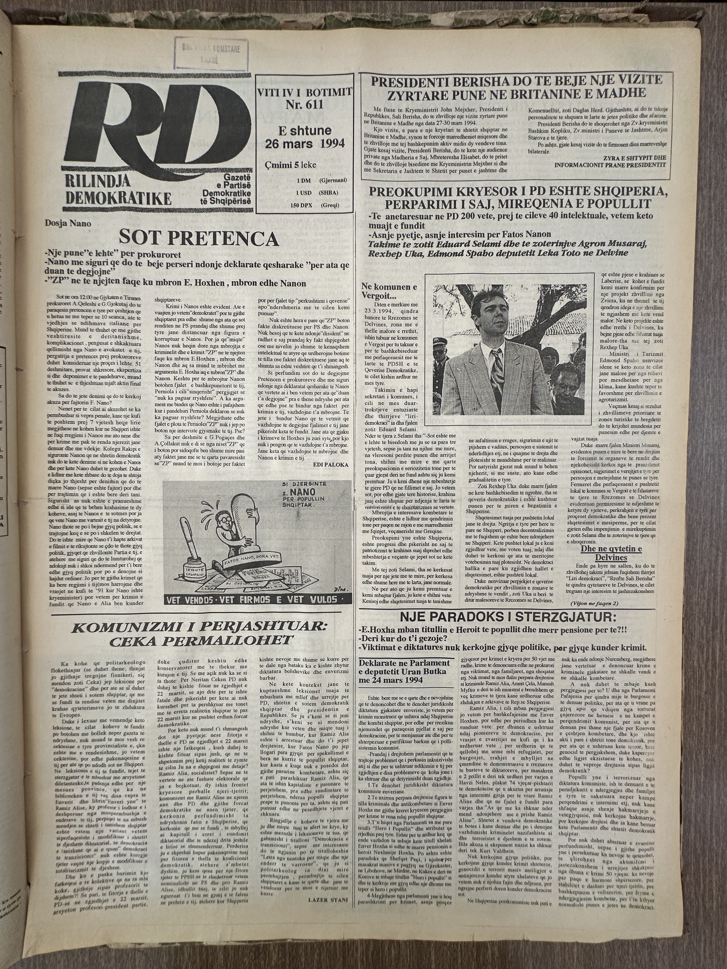 Rilindja Demokratike 1994-03-26