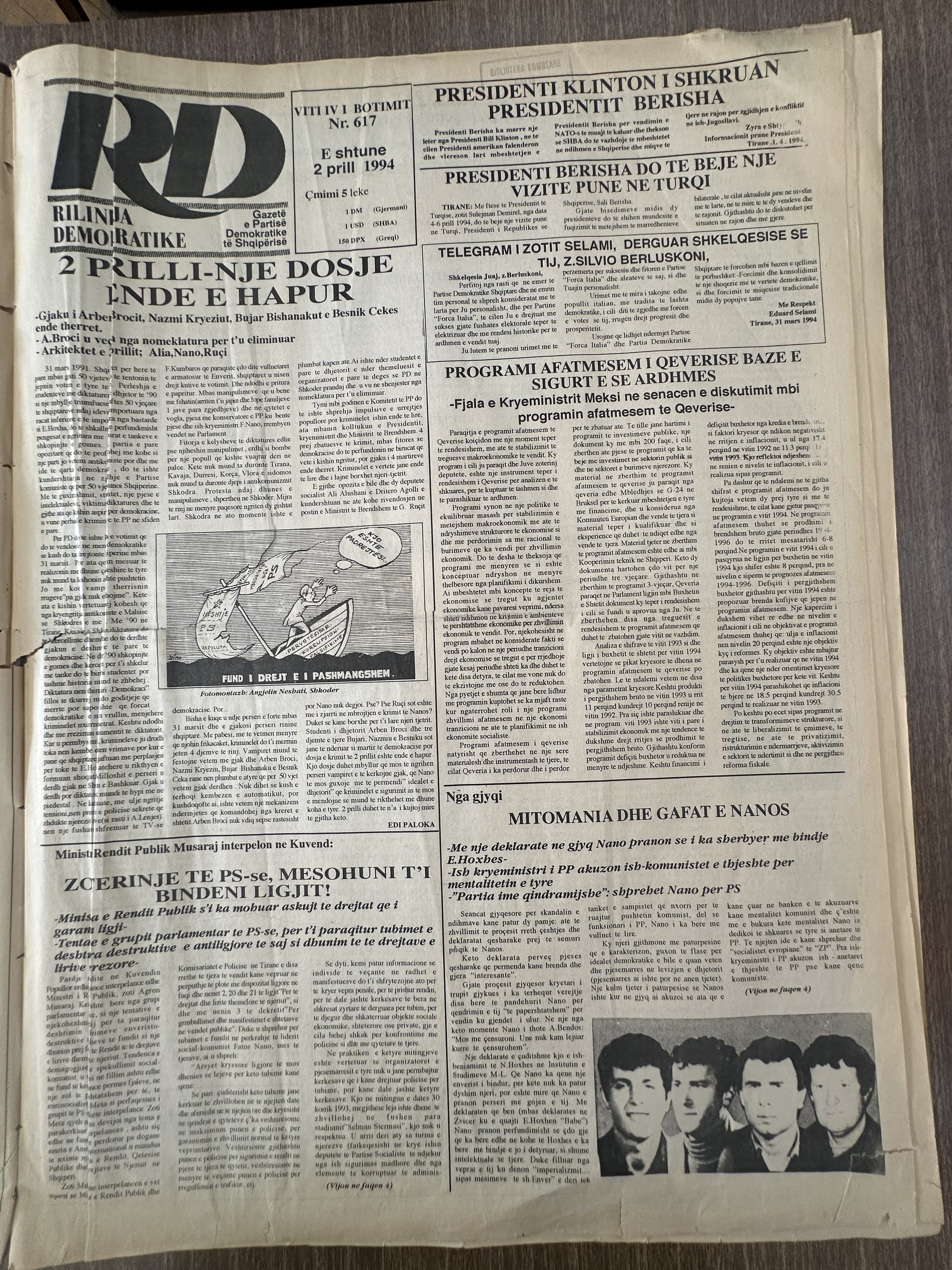 Rilindja Demokratike 1994-04-02