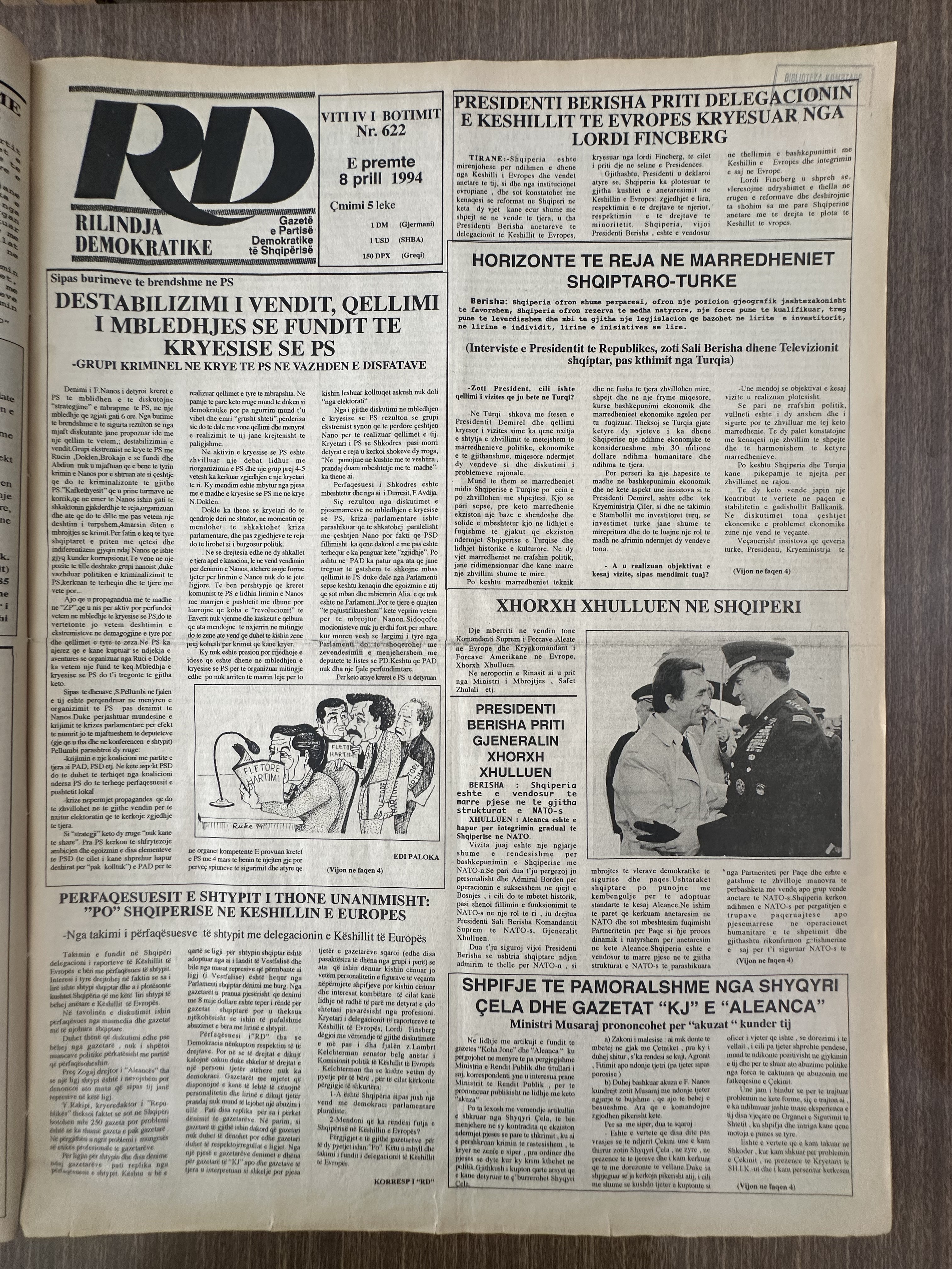 Rilindja Demokratike 1994-04-08