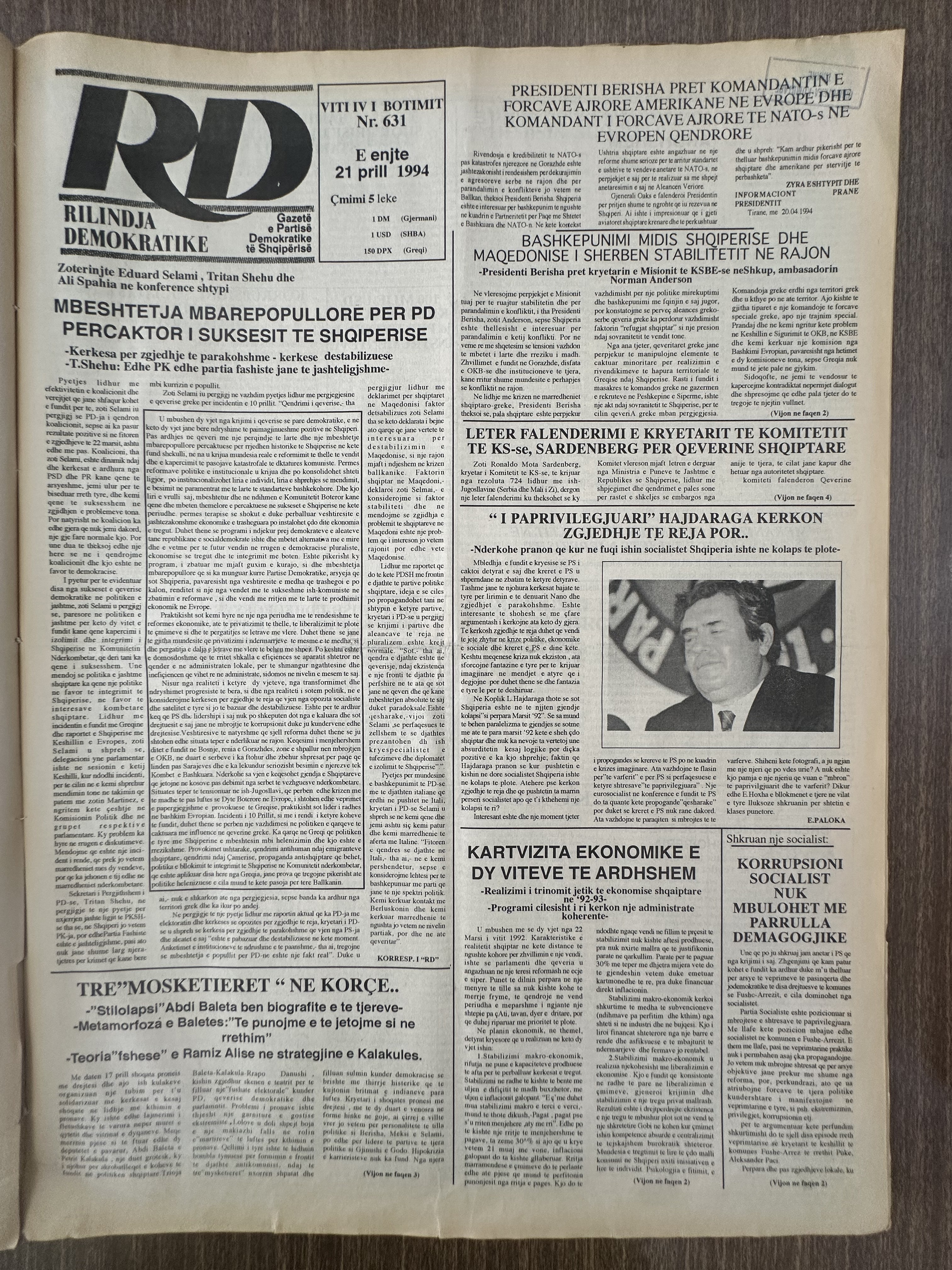Rilindja Demokratike 1994-04-21