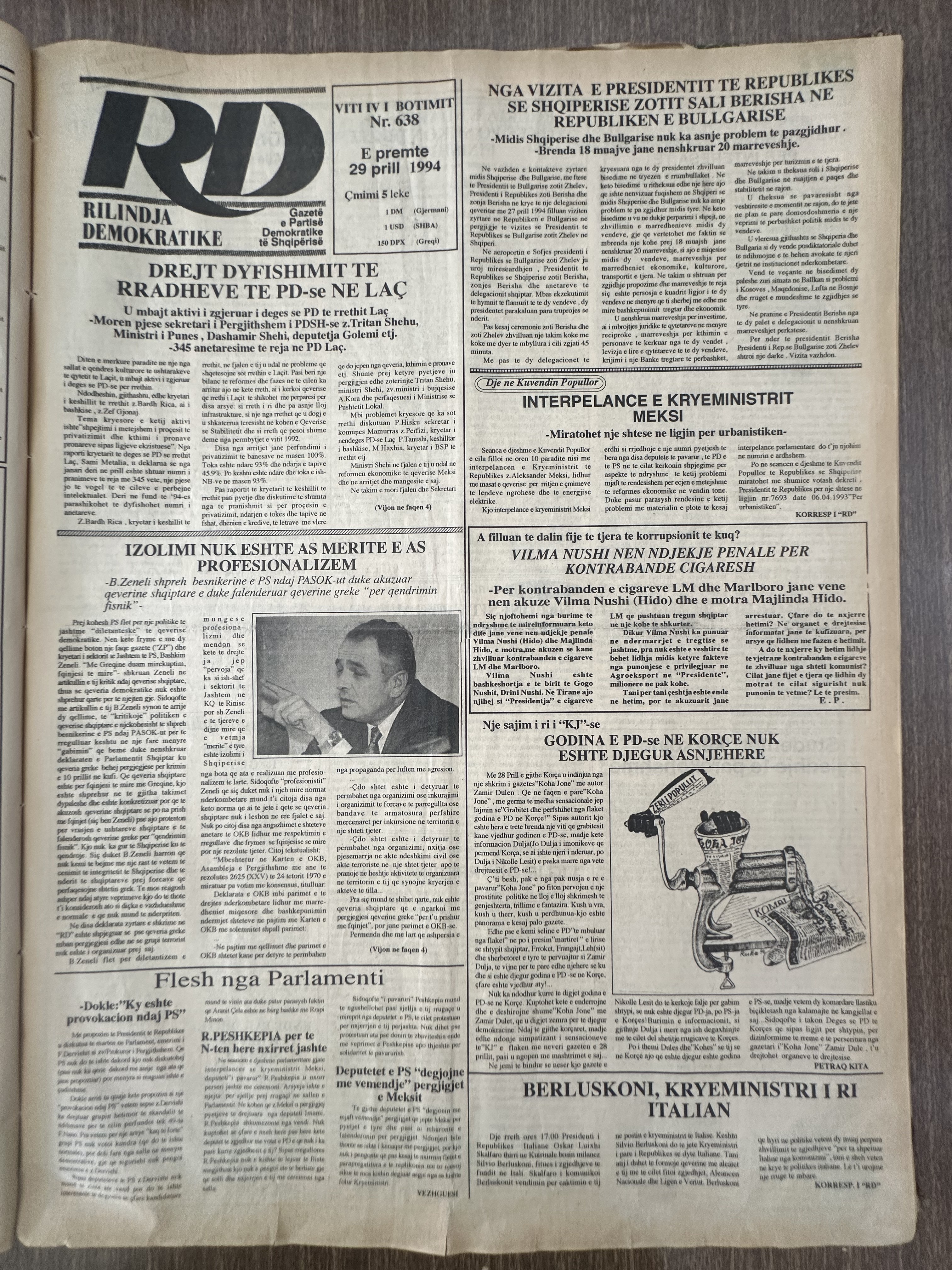 Rilindja Demokratike 1994-04-29