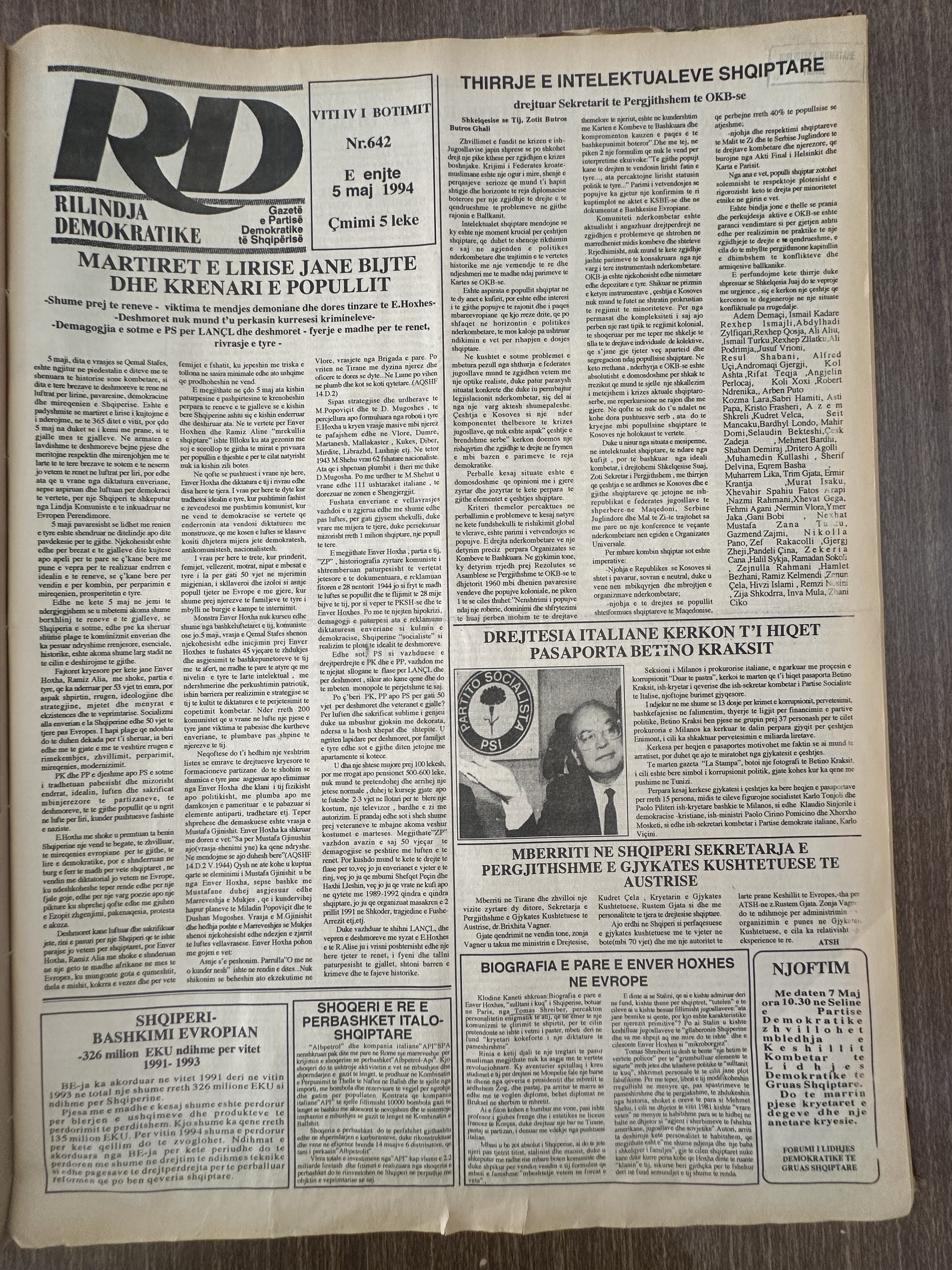 Rilindja Demokratike 1994-05-05