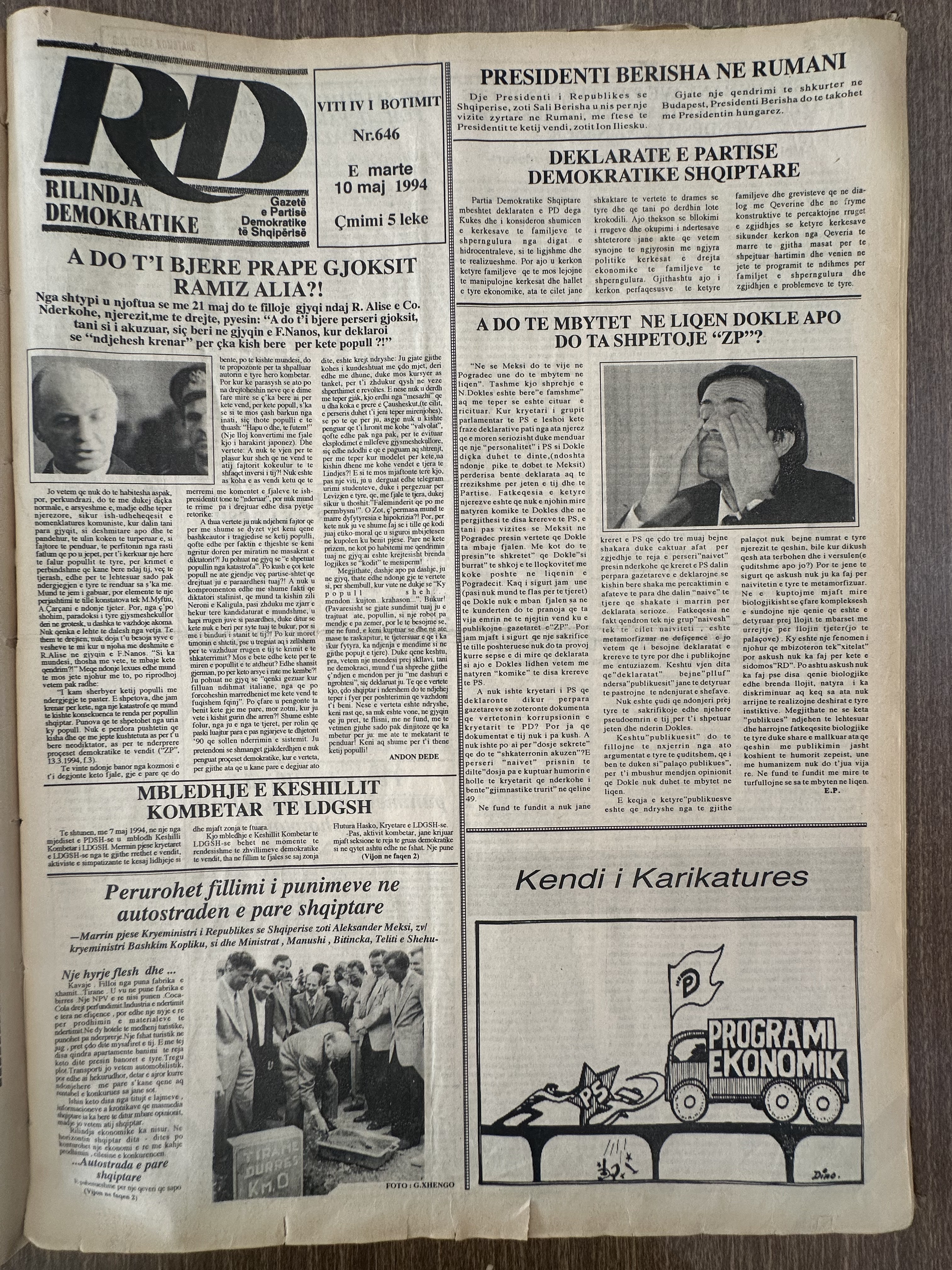Rilindja Demokratike 1994-05-10