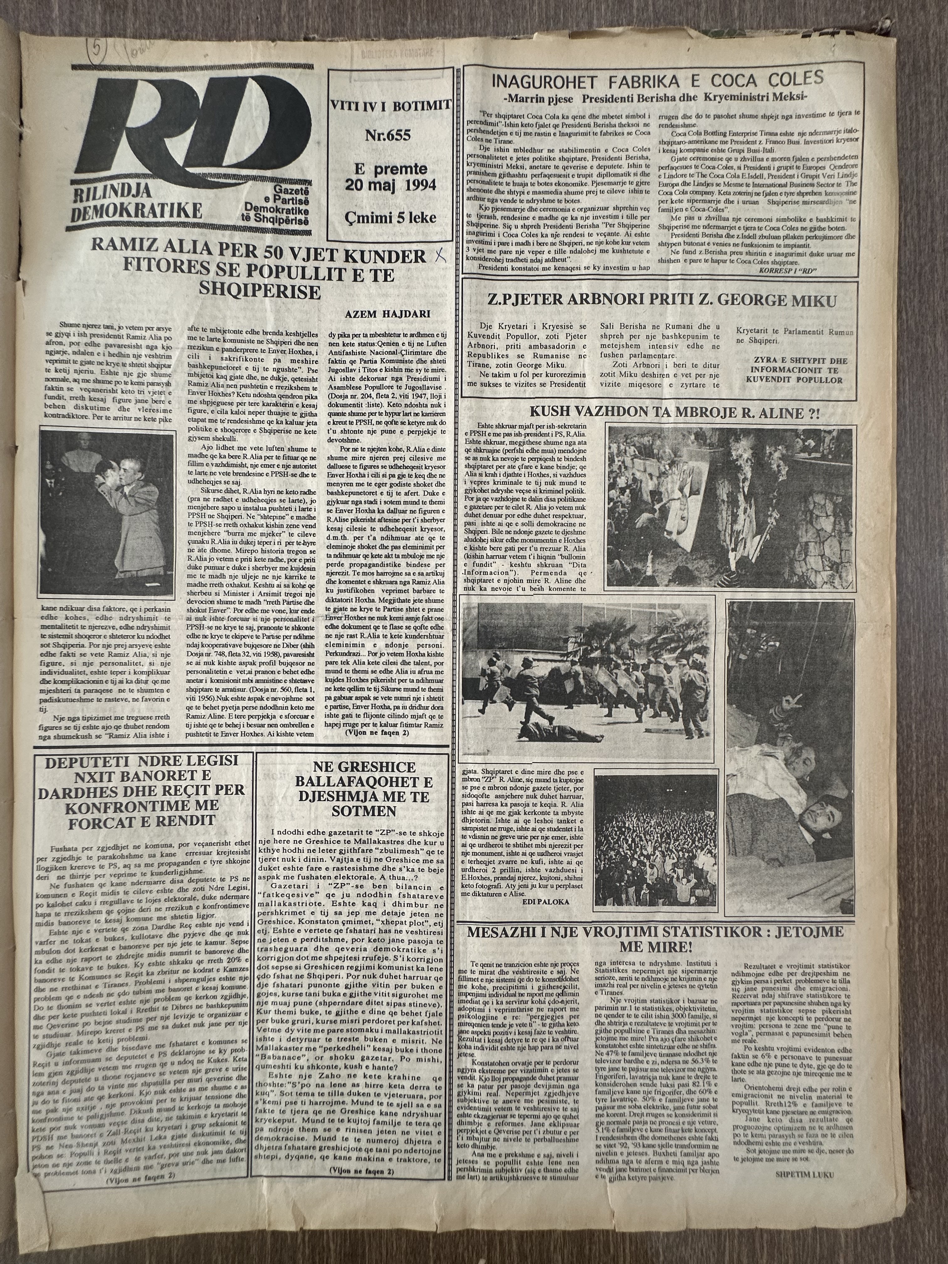 Rilindja Demokratike 1994-05-20