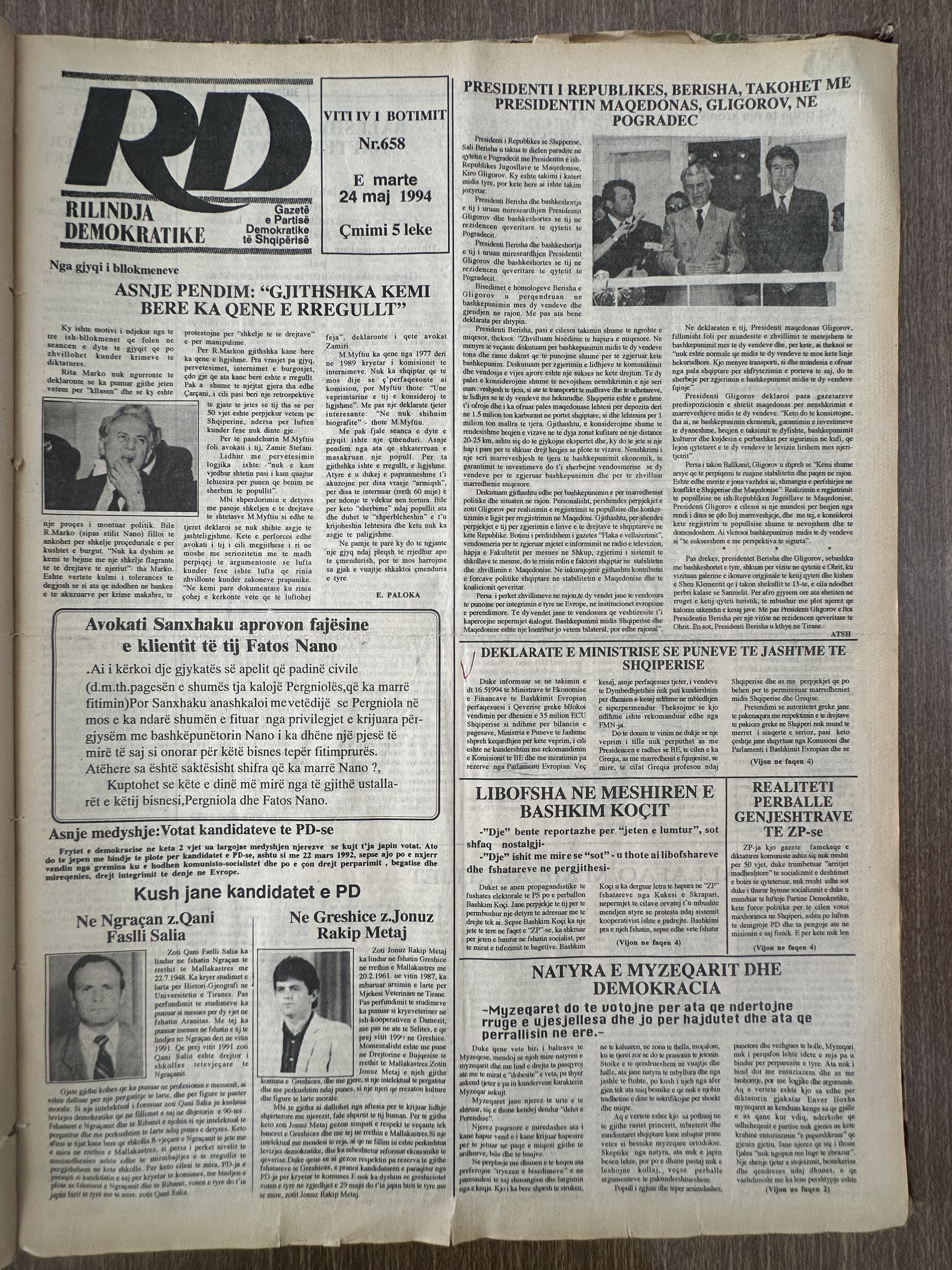 Rilindja Demokratike 1994-05-24
