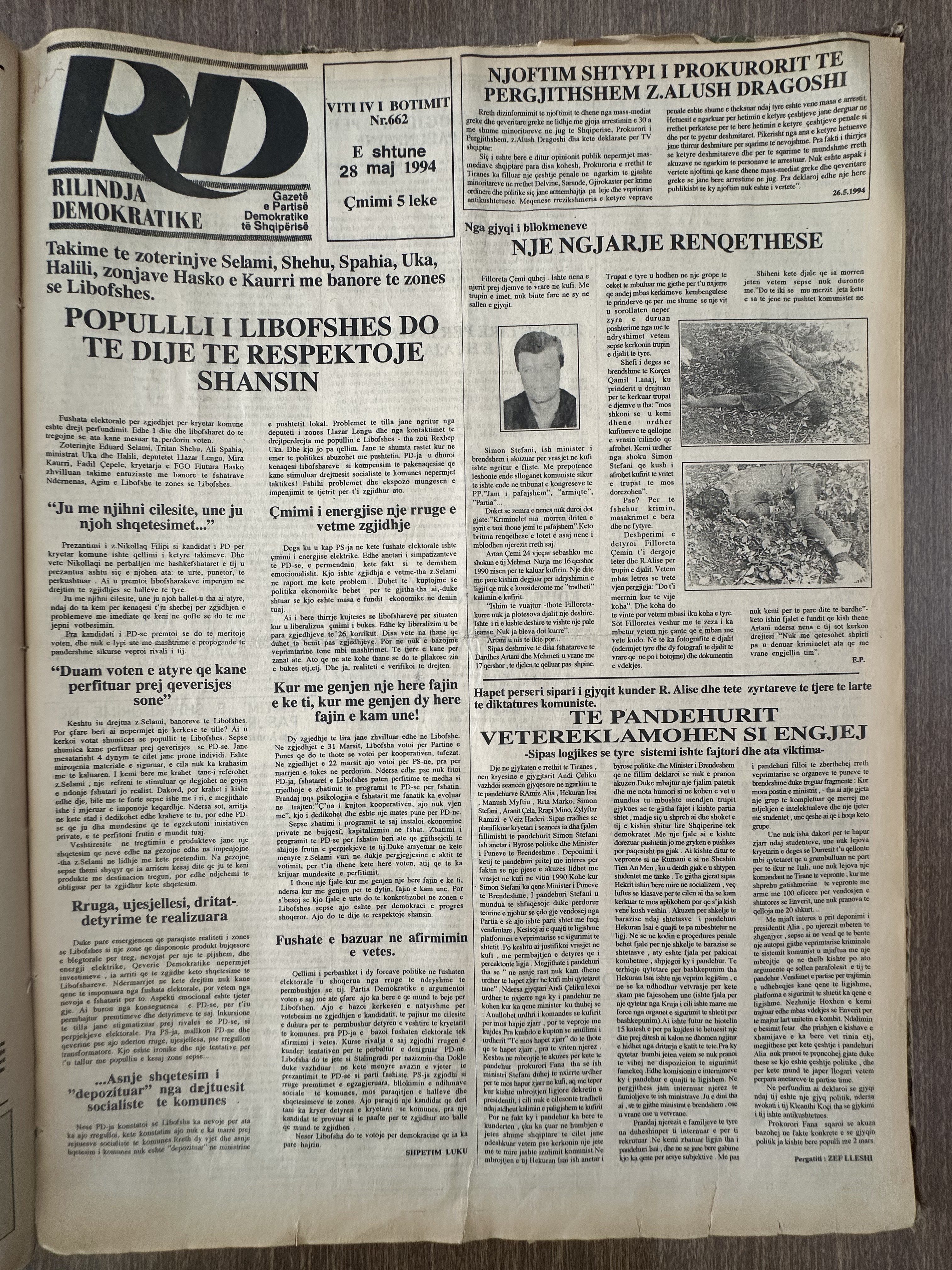 Rilindja Demokratike 1994-05-28