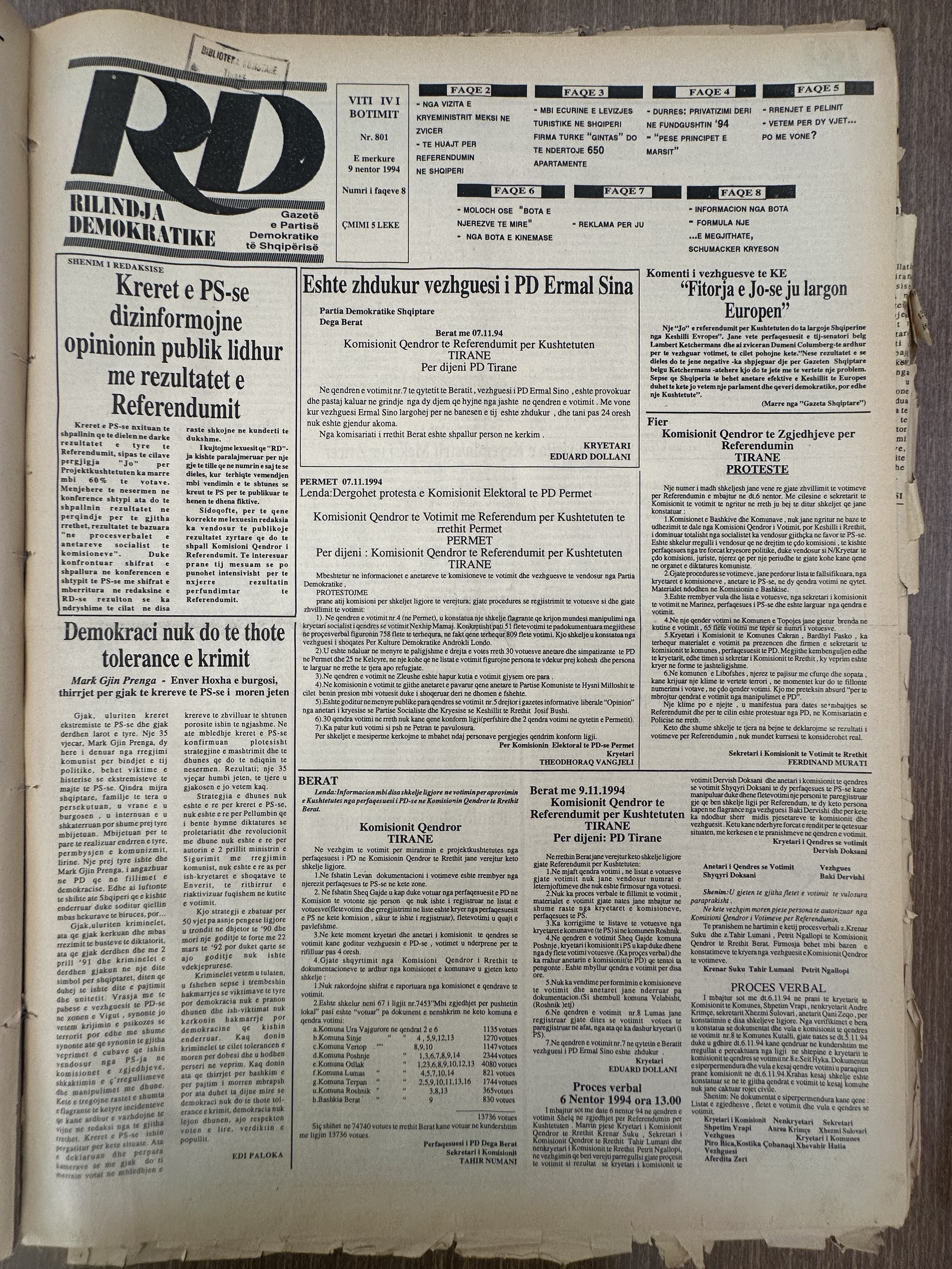 Rilindja Demokratike 1994-03-09