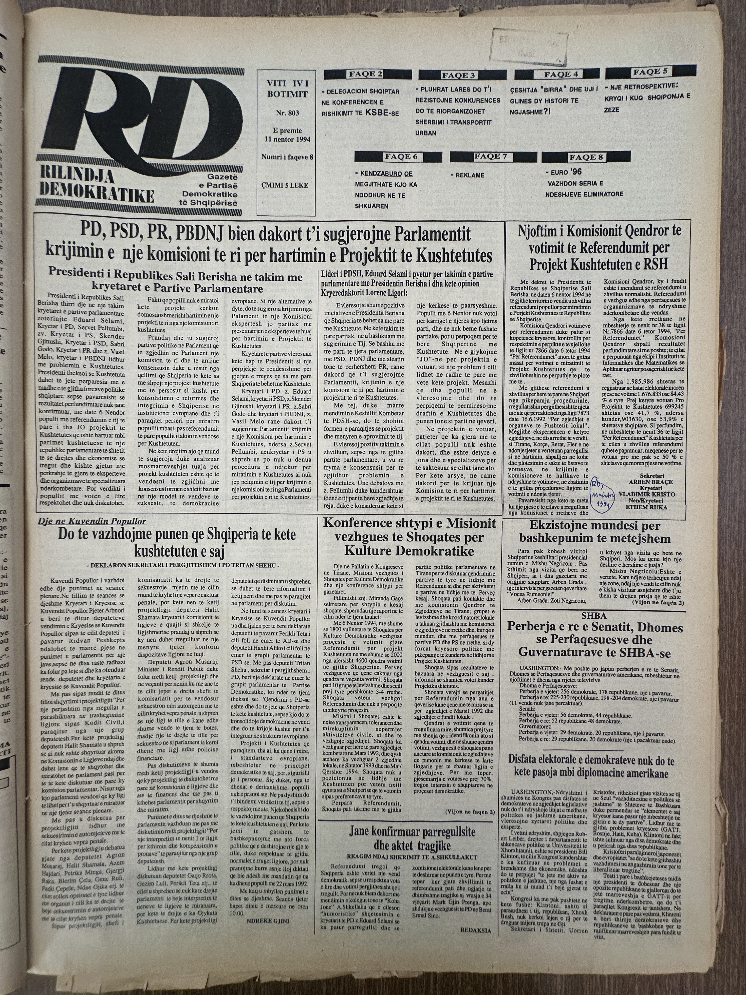 Rilindja Demokratike 1994-03-11