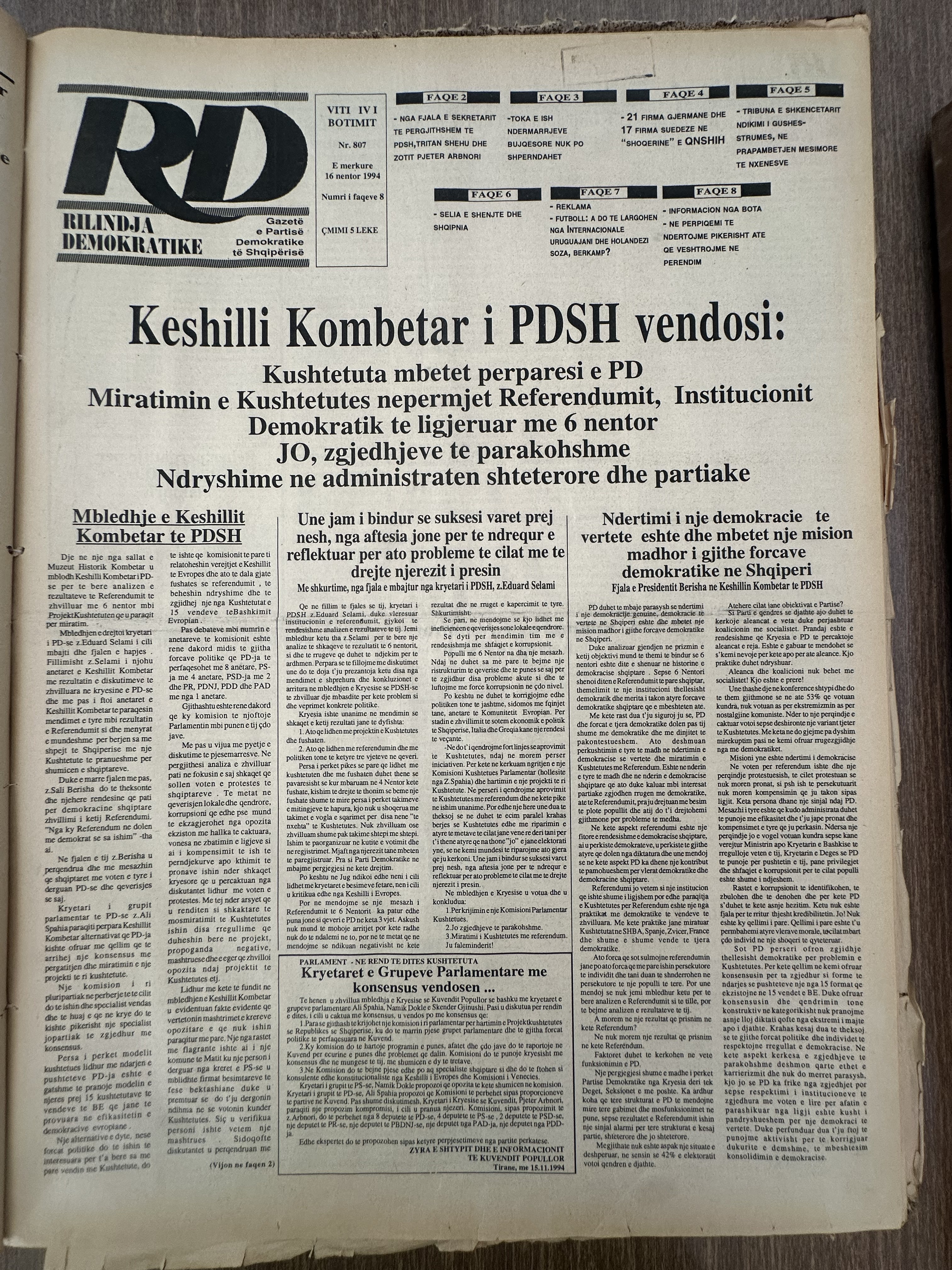 Rilindja Demokratike 1994-03-16