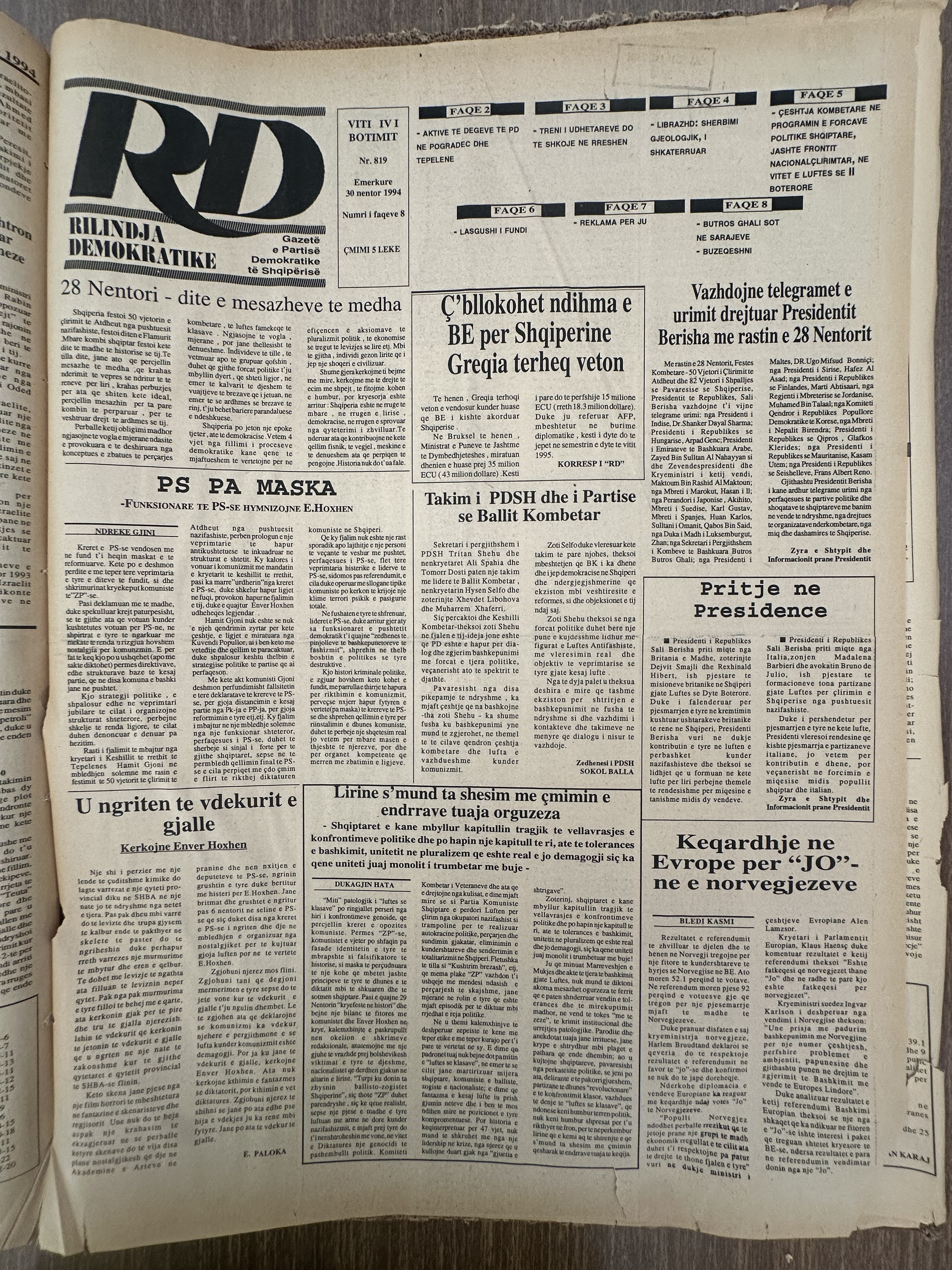 Rilindja Demokratike 1994-06-30