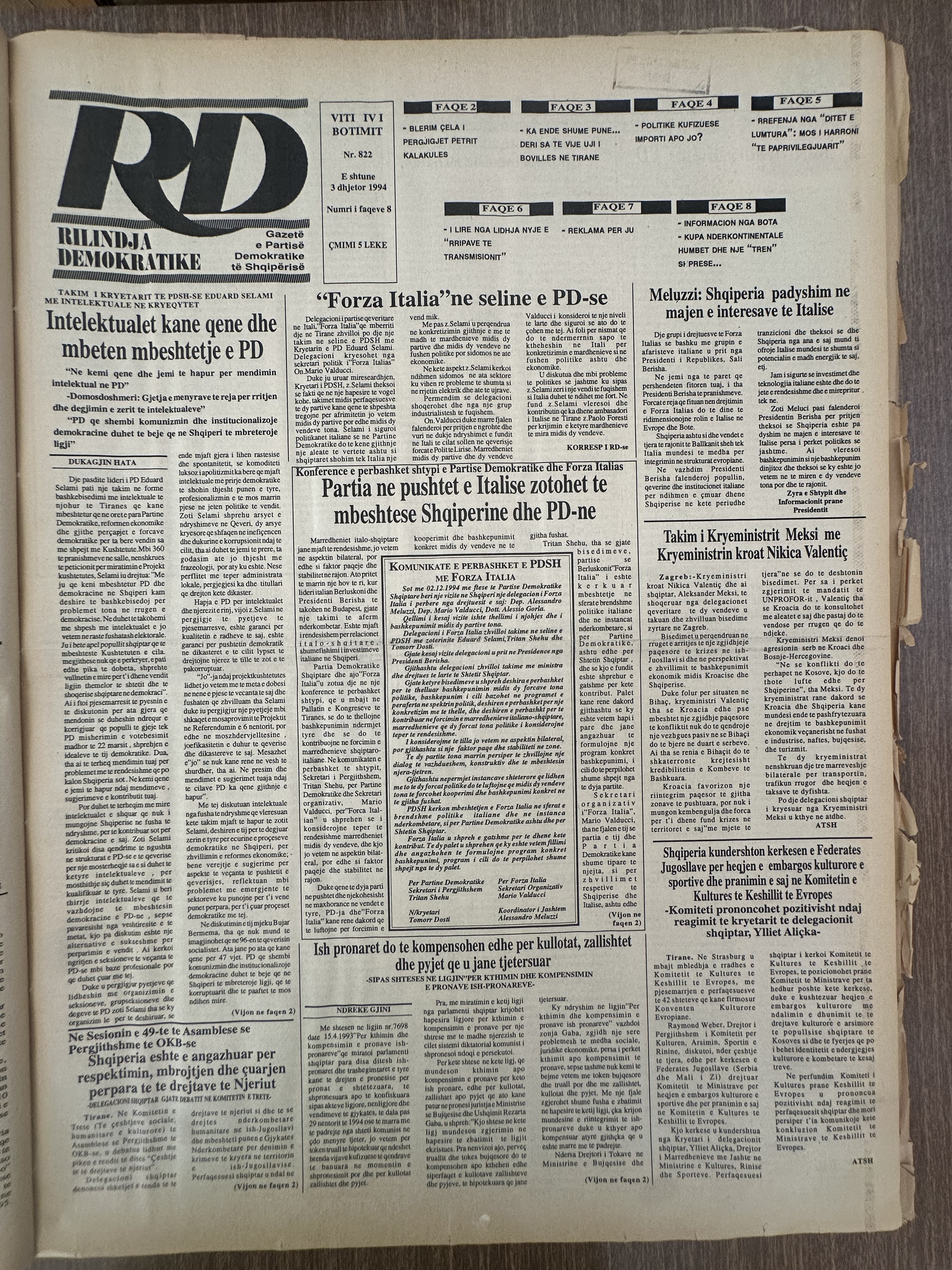 Rilindja Demokratike 1994-12-03