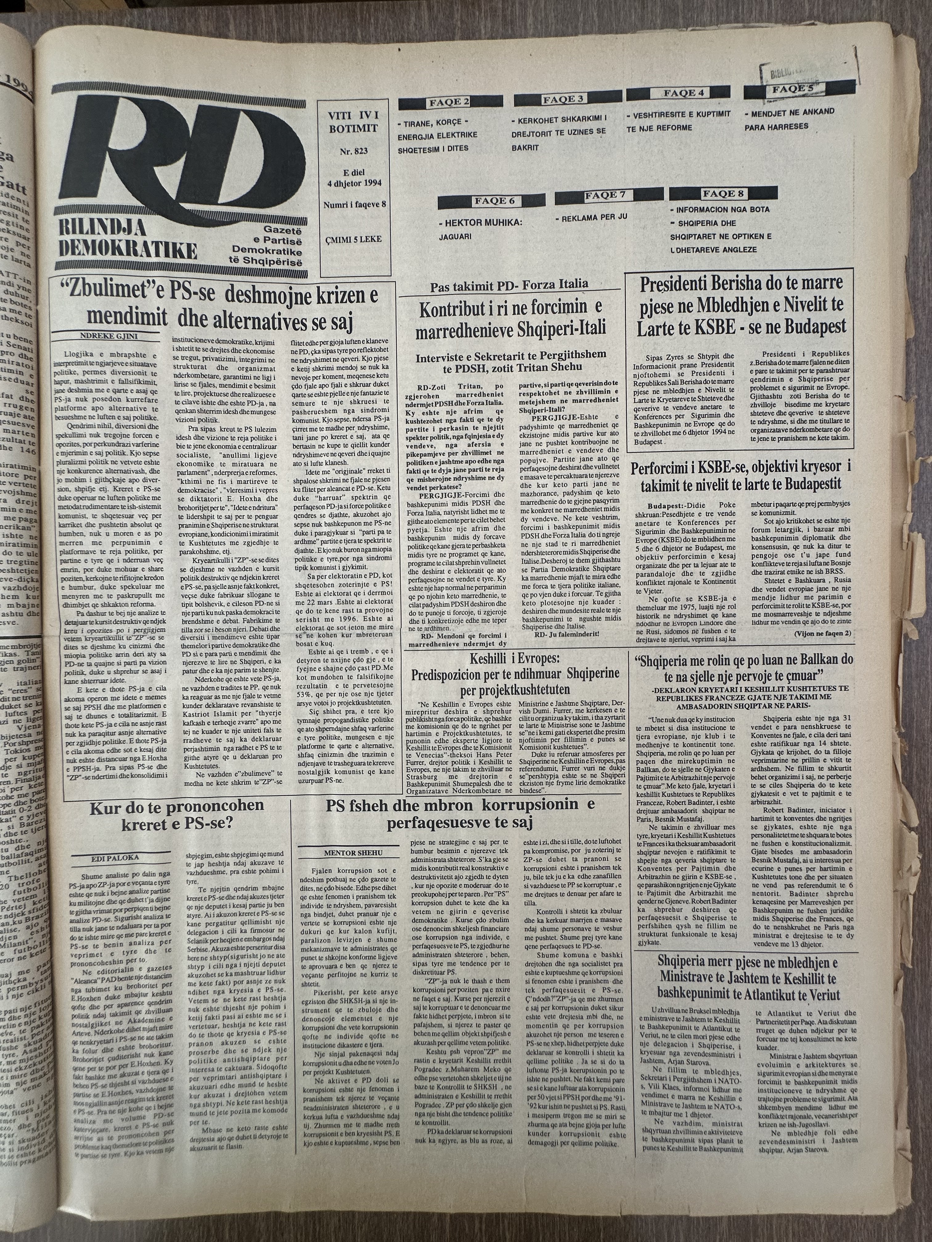 Rilindja Demokratike 1994-12-04