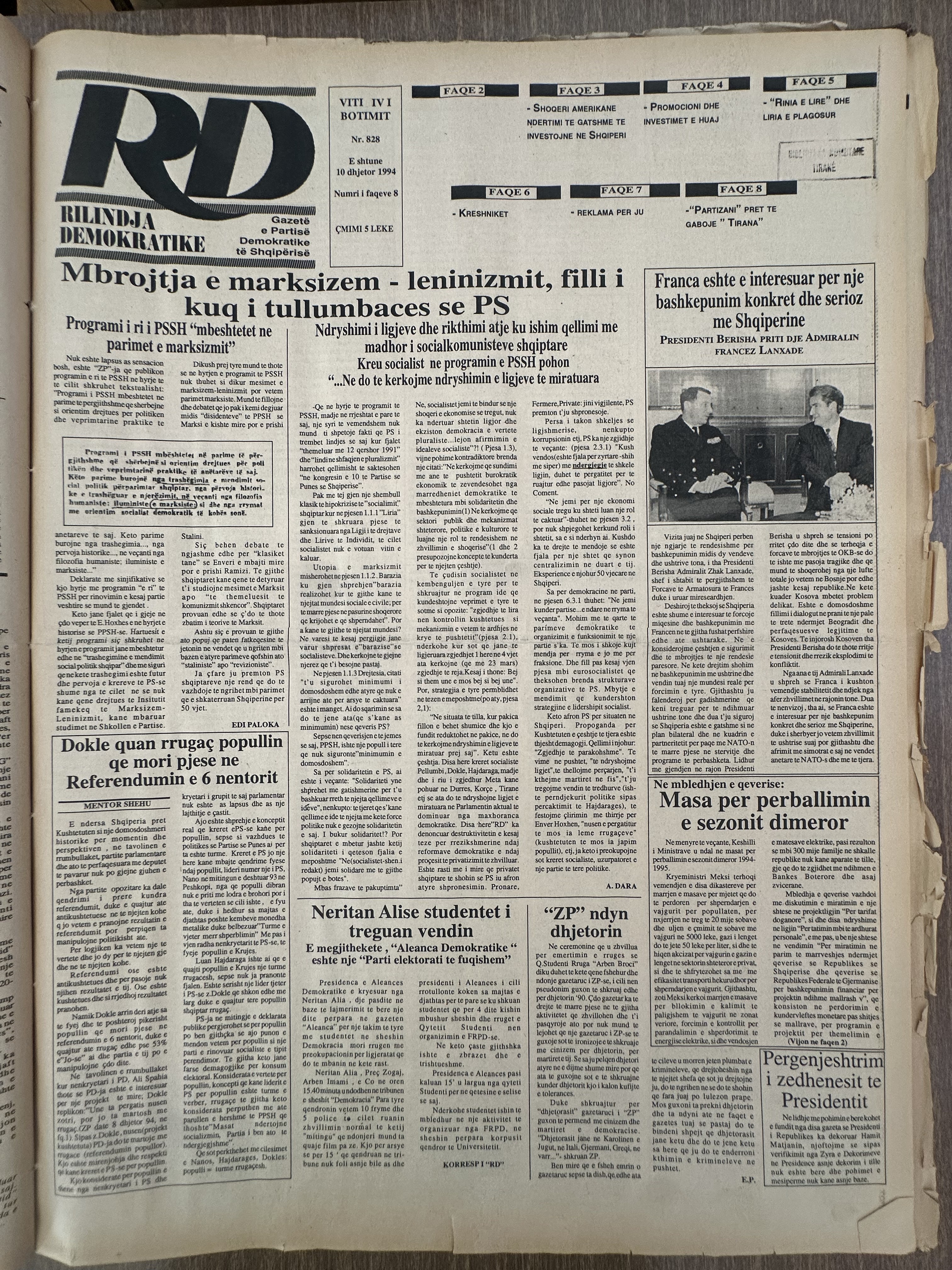 Rilindja Demokratike 1994-12-10
