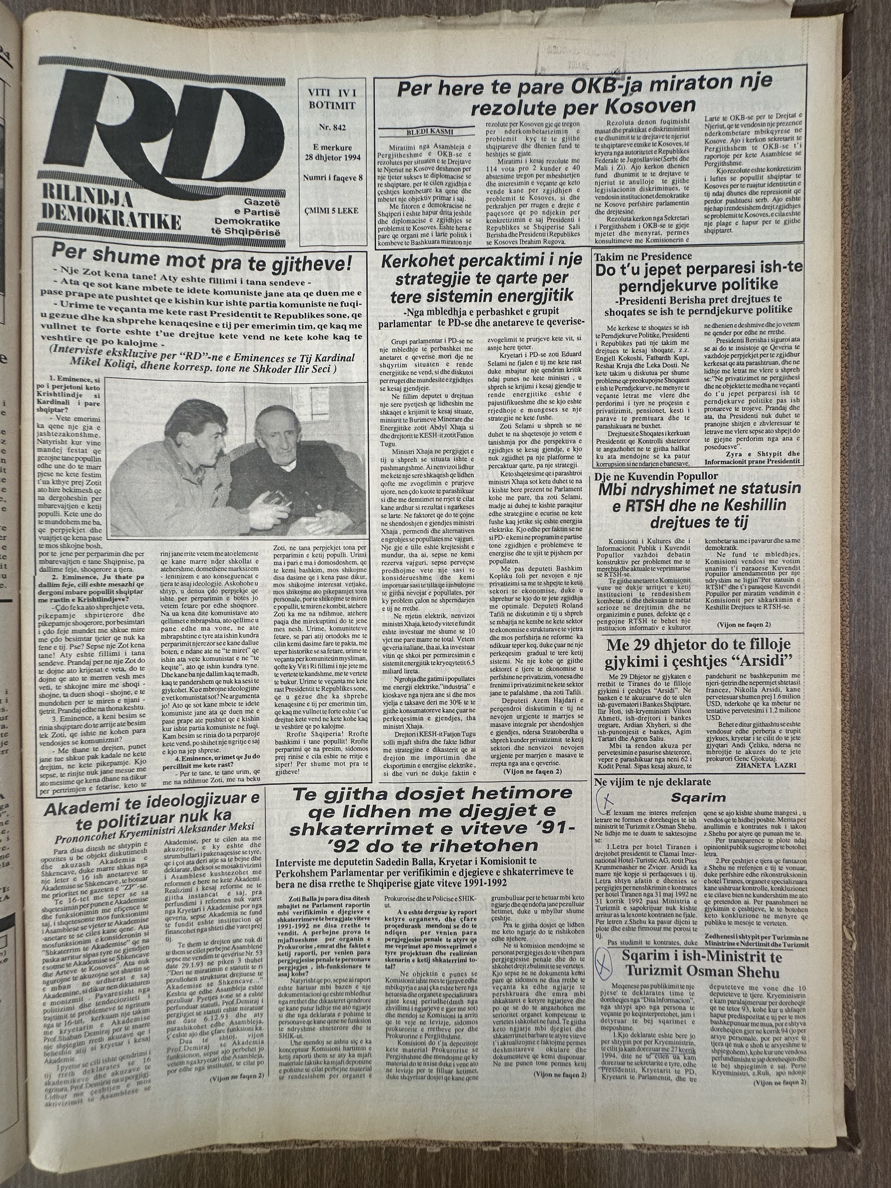 Rilindja Demokratike 1994-12-28