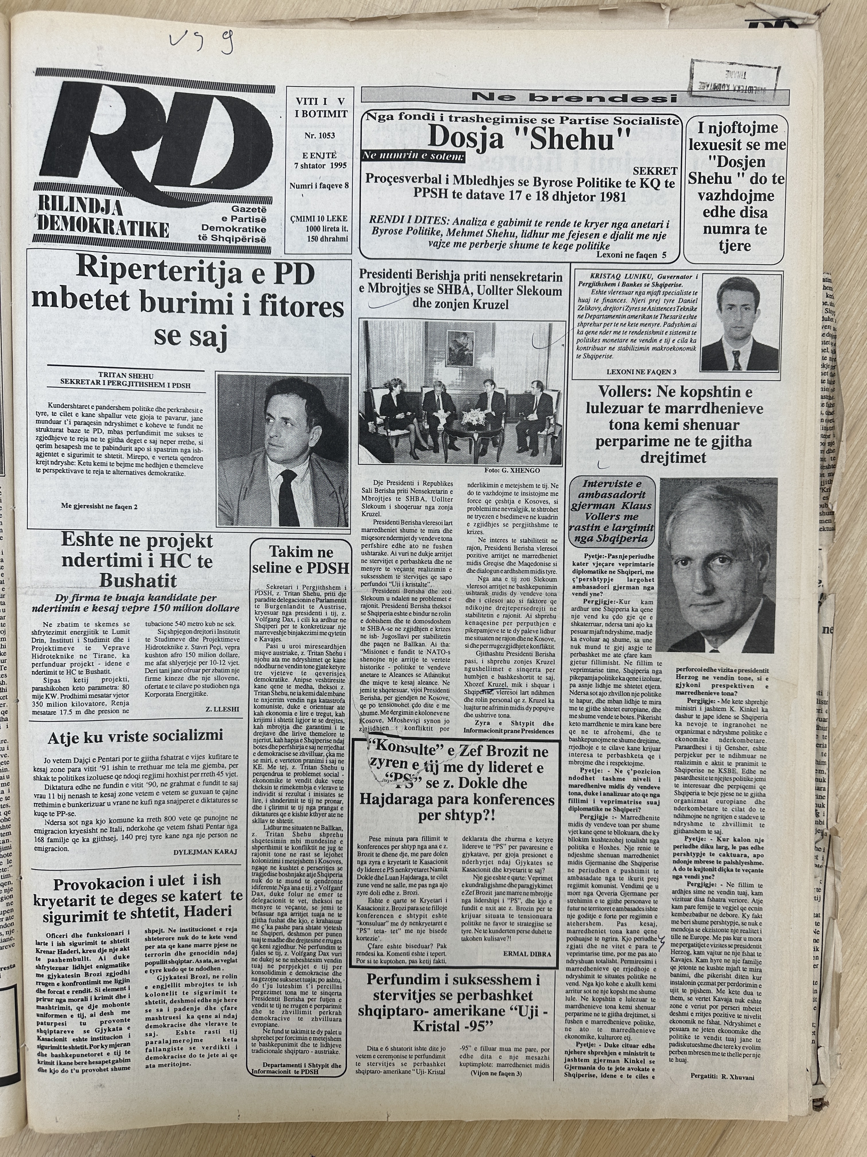 Rilindja Demokratike 1995-09-07