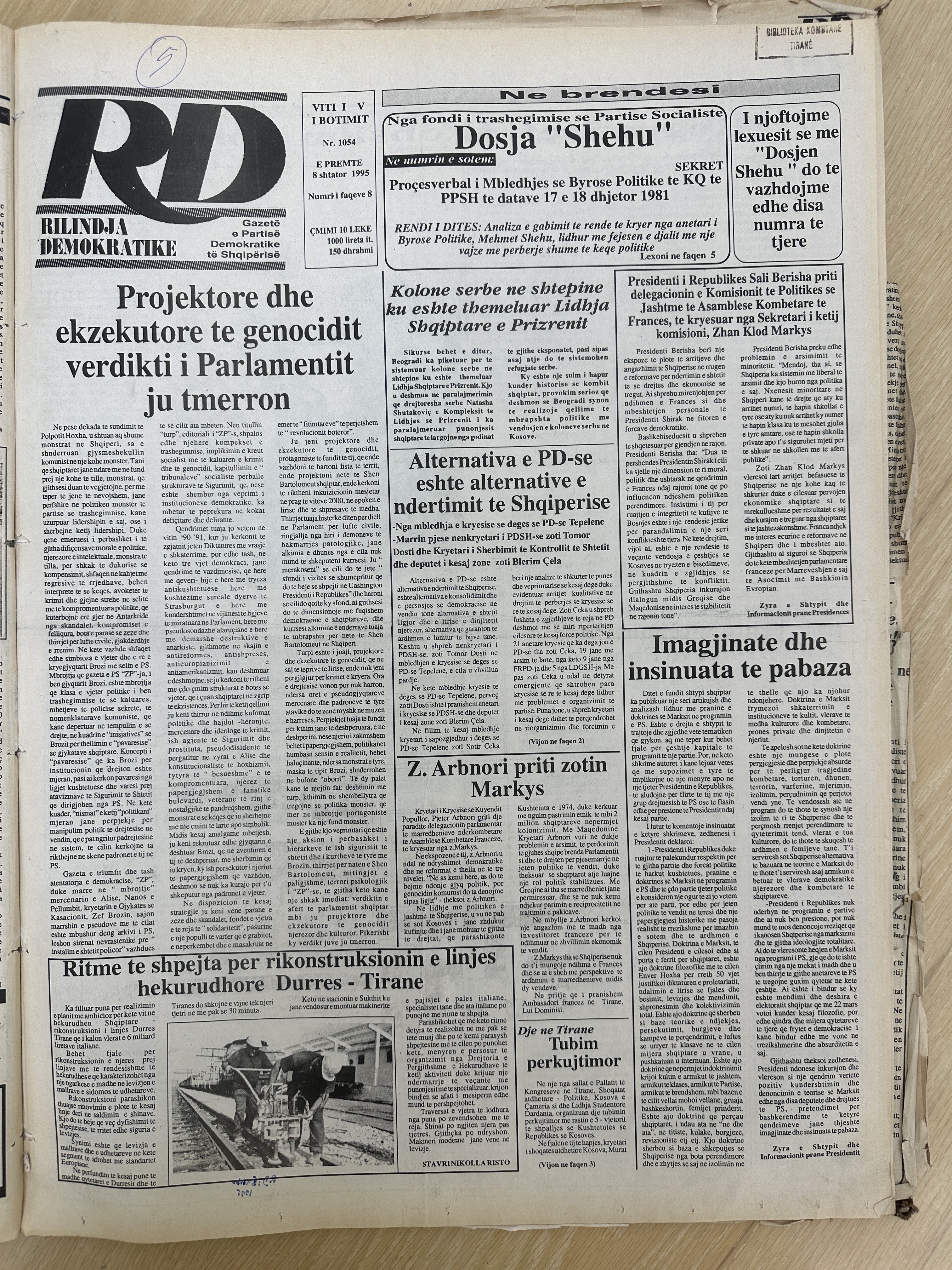 Rilindja Demokratike 1995-09-08