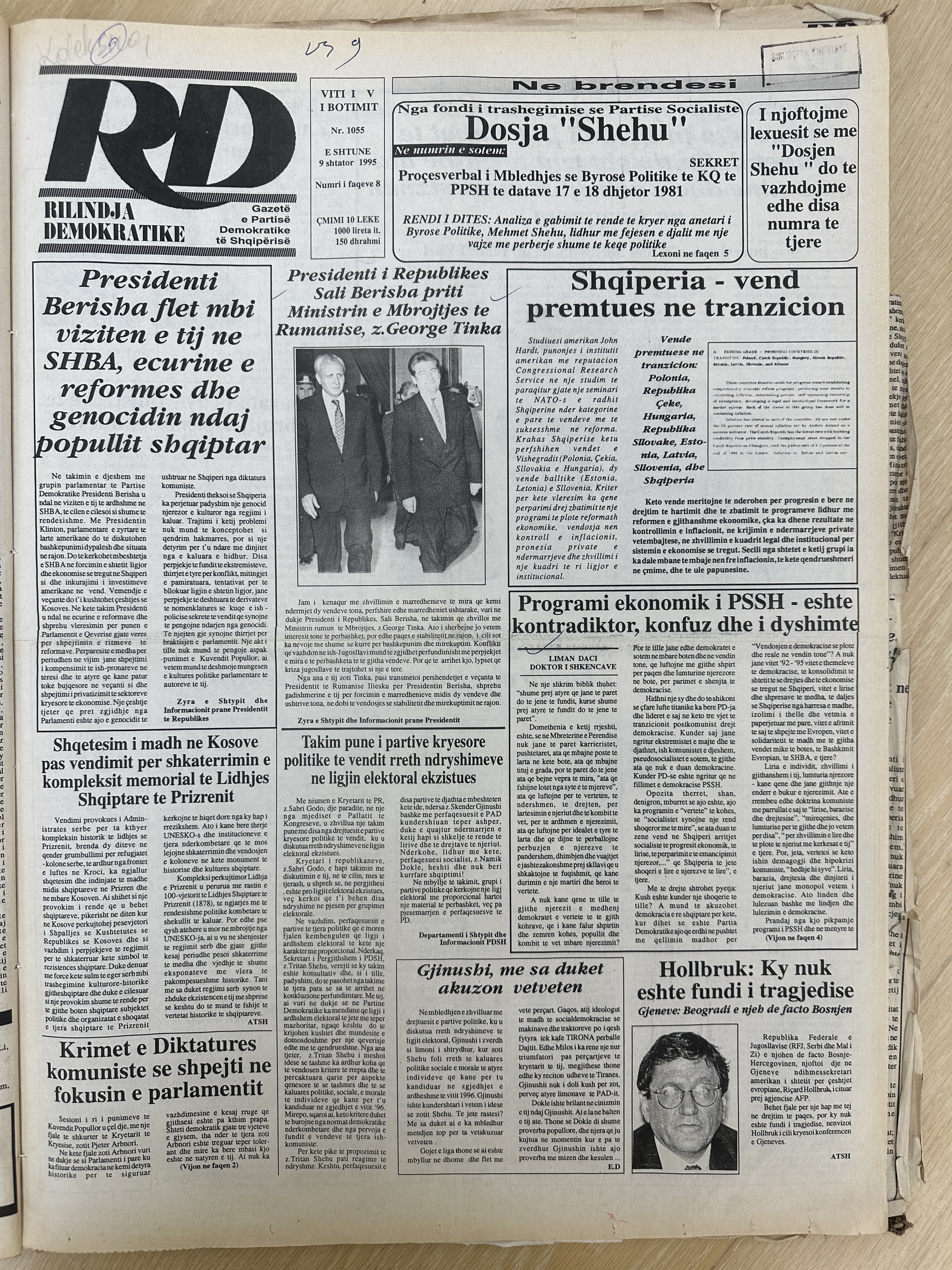 Rilindja Demokratike 1995-09-09