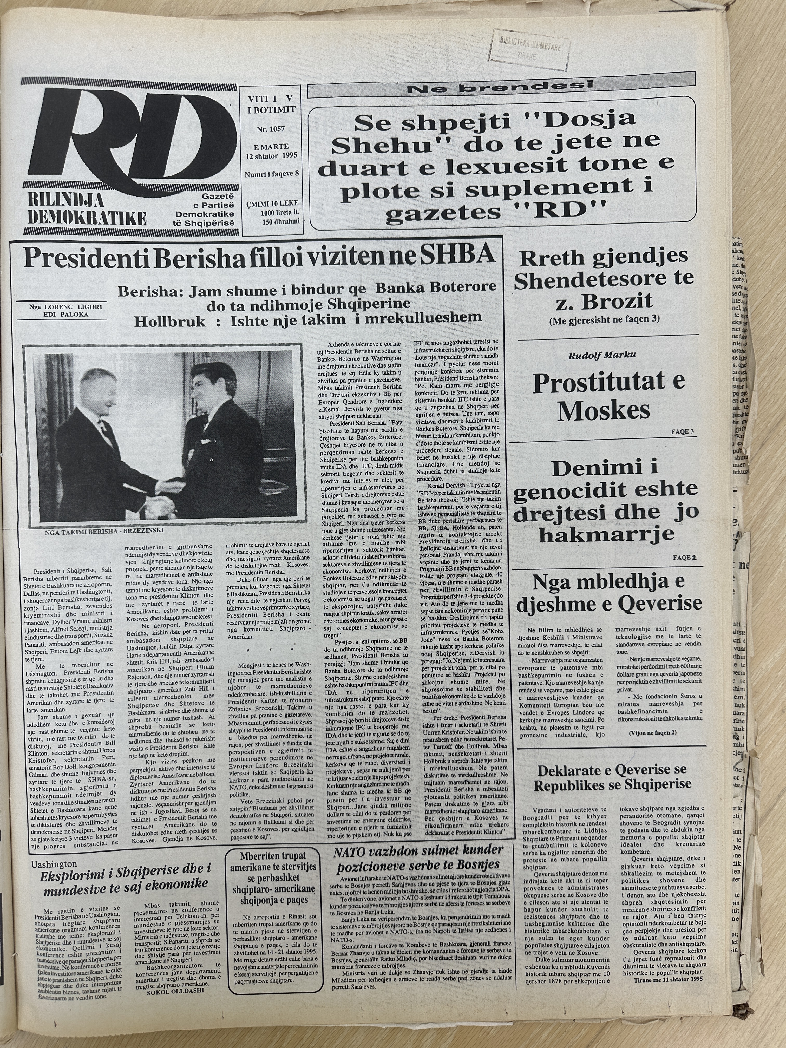 Rilindja Demokratike 1995-09-12