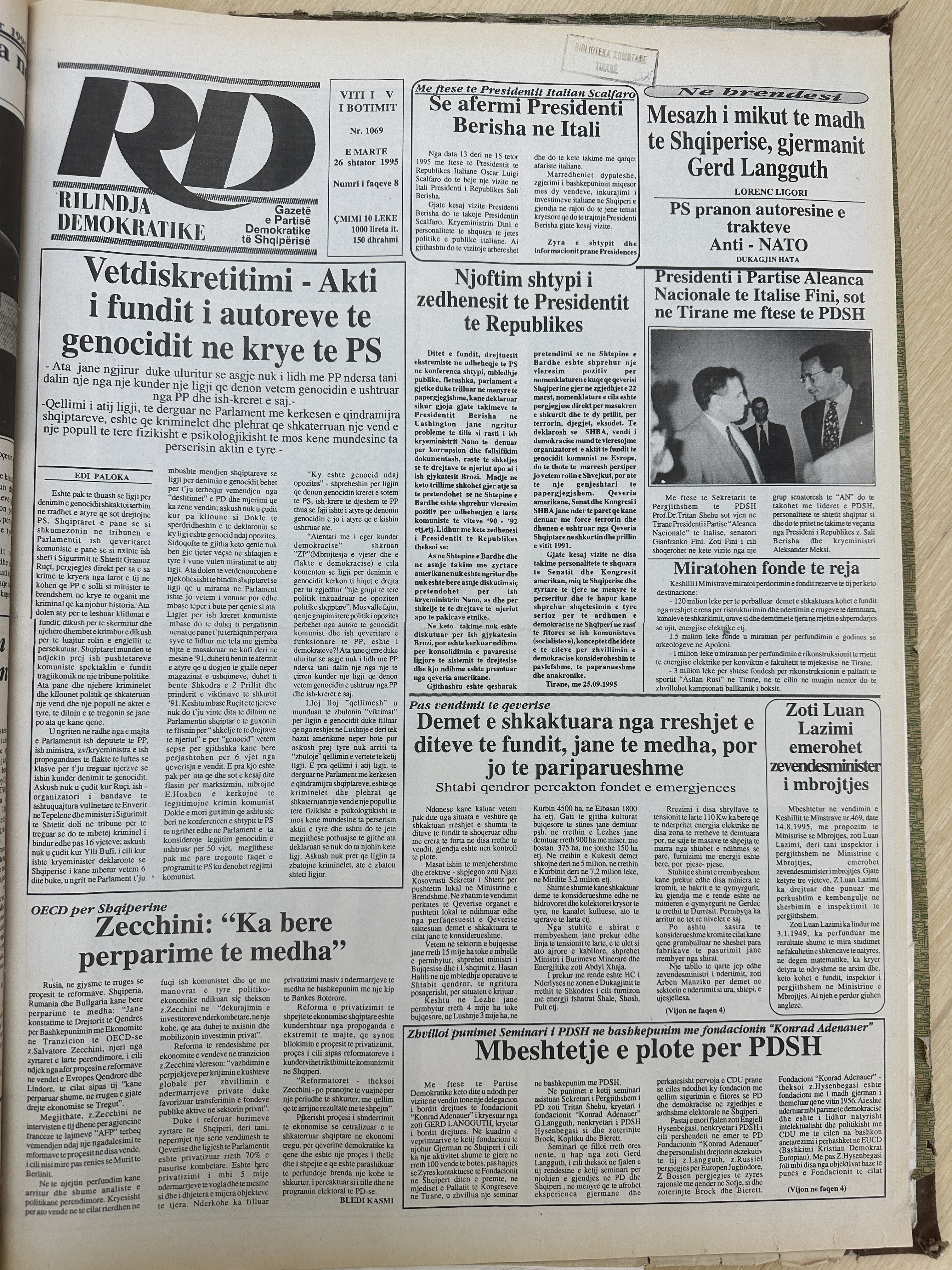 Rilindja Demokratike 1995-09-26