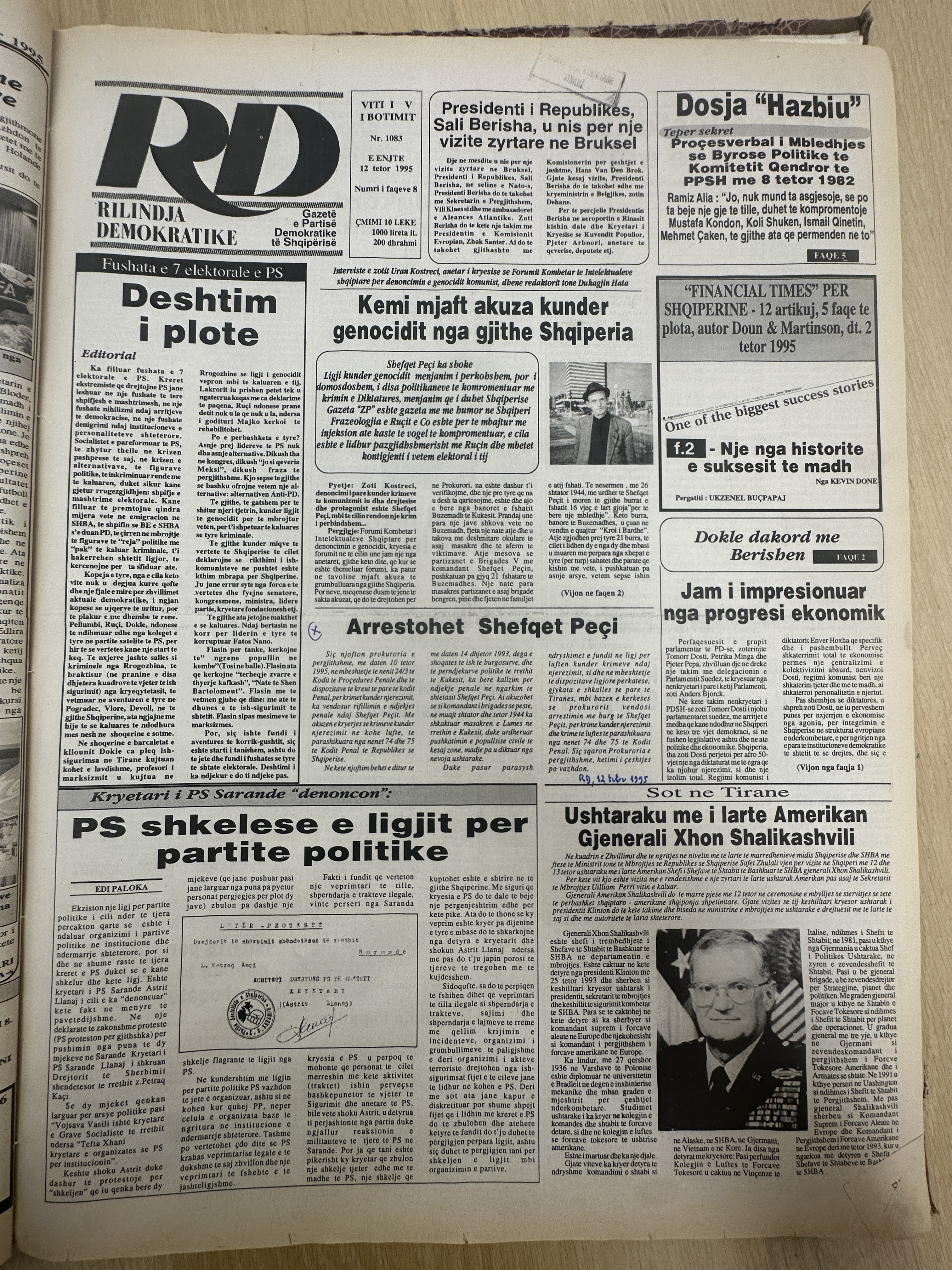 Rilindja Demokratike 1995-10-12