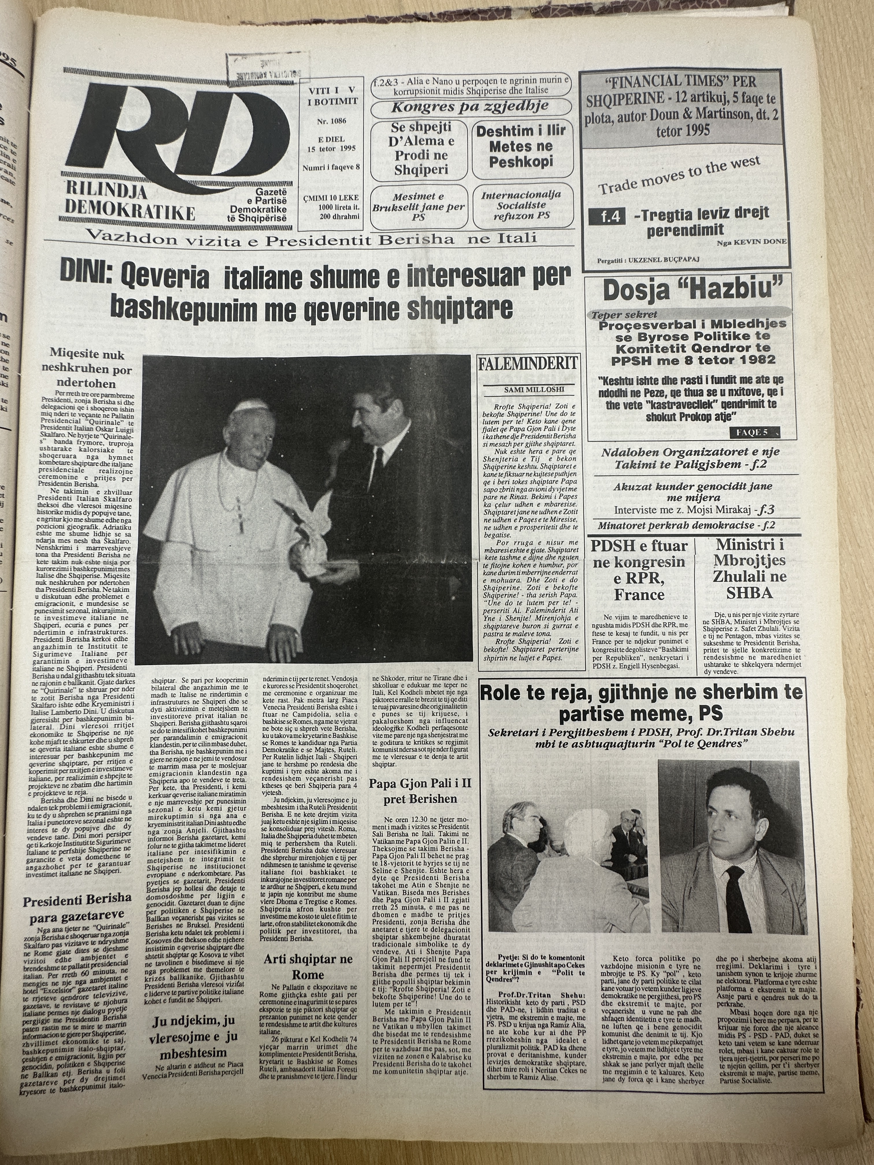 Rilindja Demokratike 1995-10-15