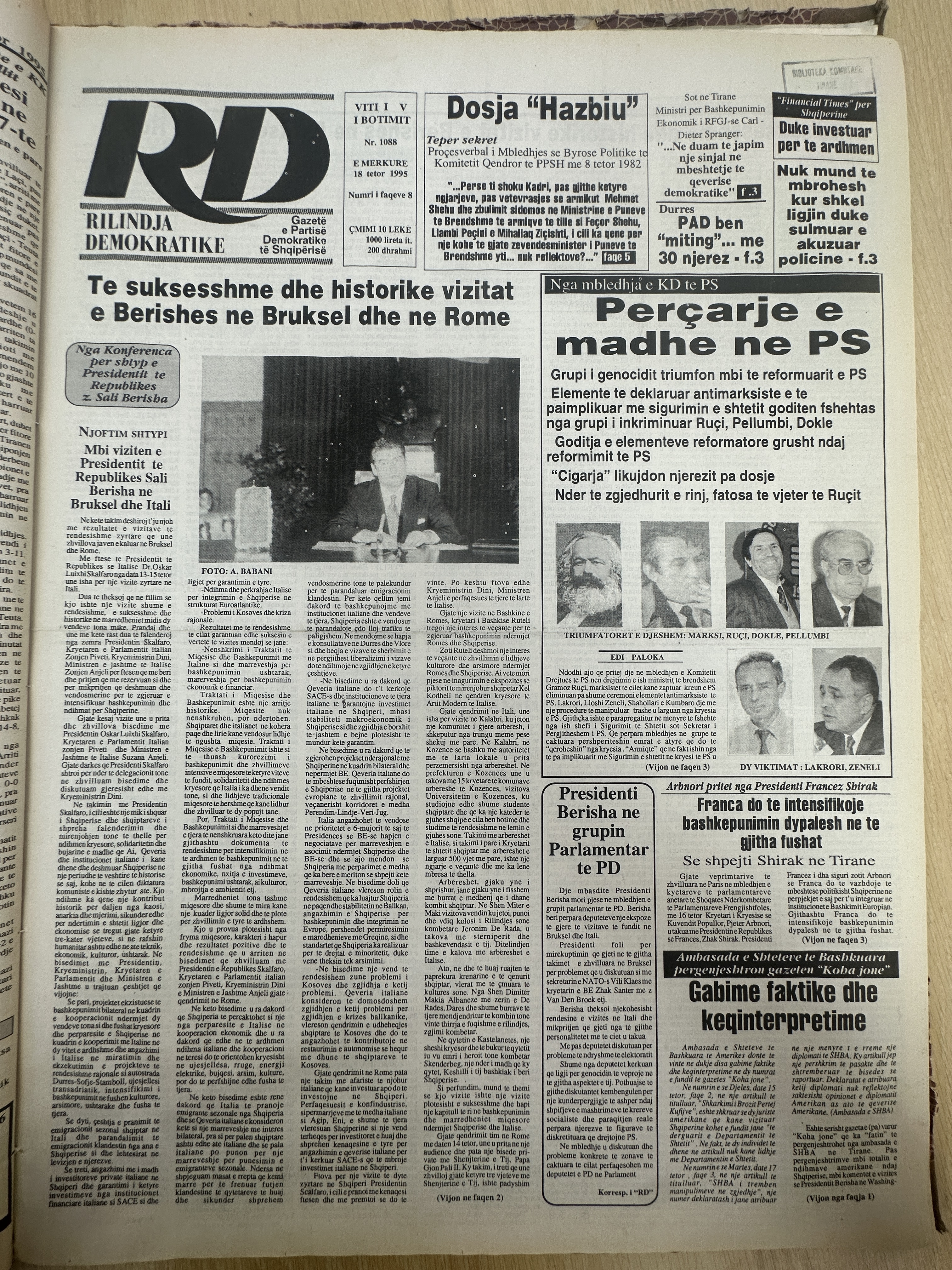 Rilindja Demokratike 1995-10-18