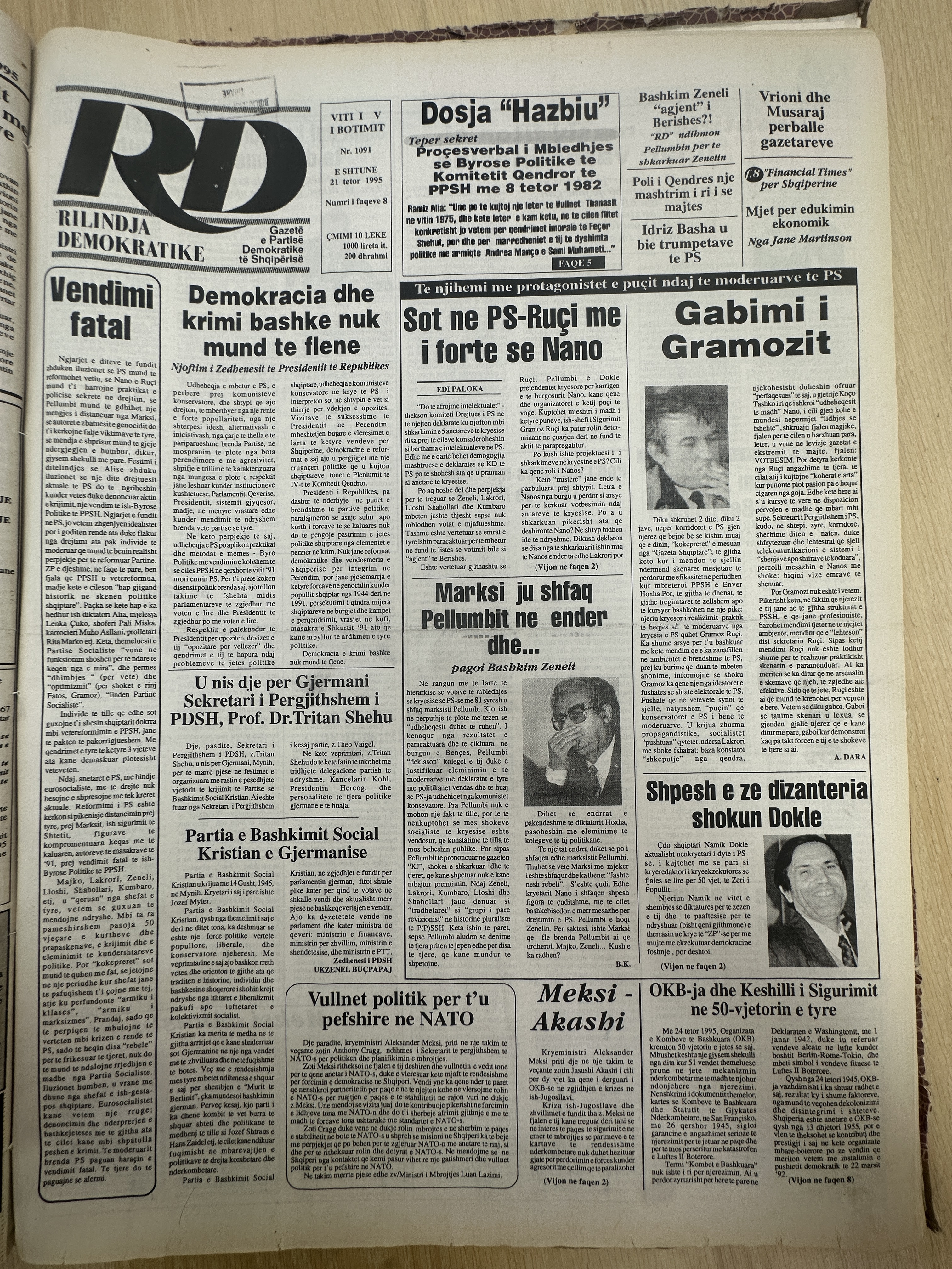 Rilindja Demokratike 1995-10-21
