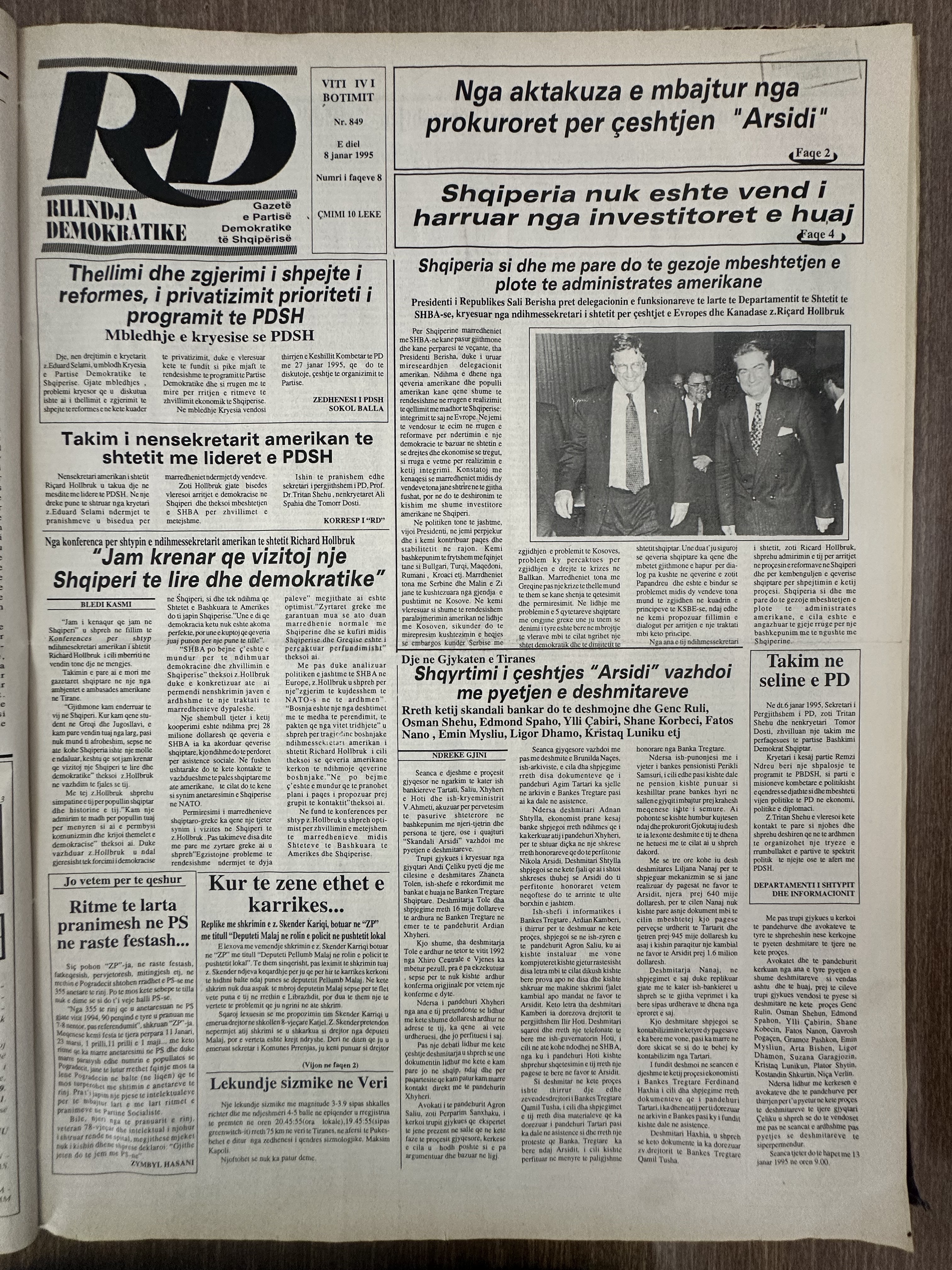 Rilindja Demokratike 1995-01-08