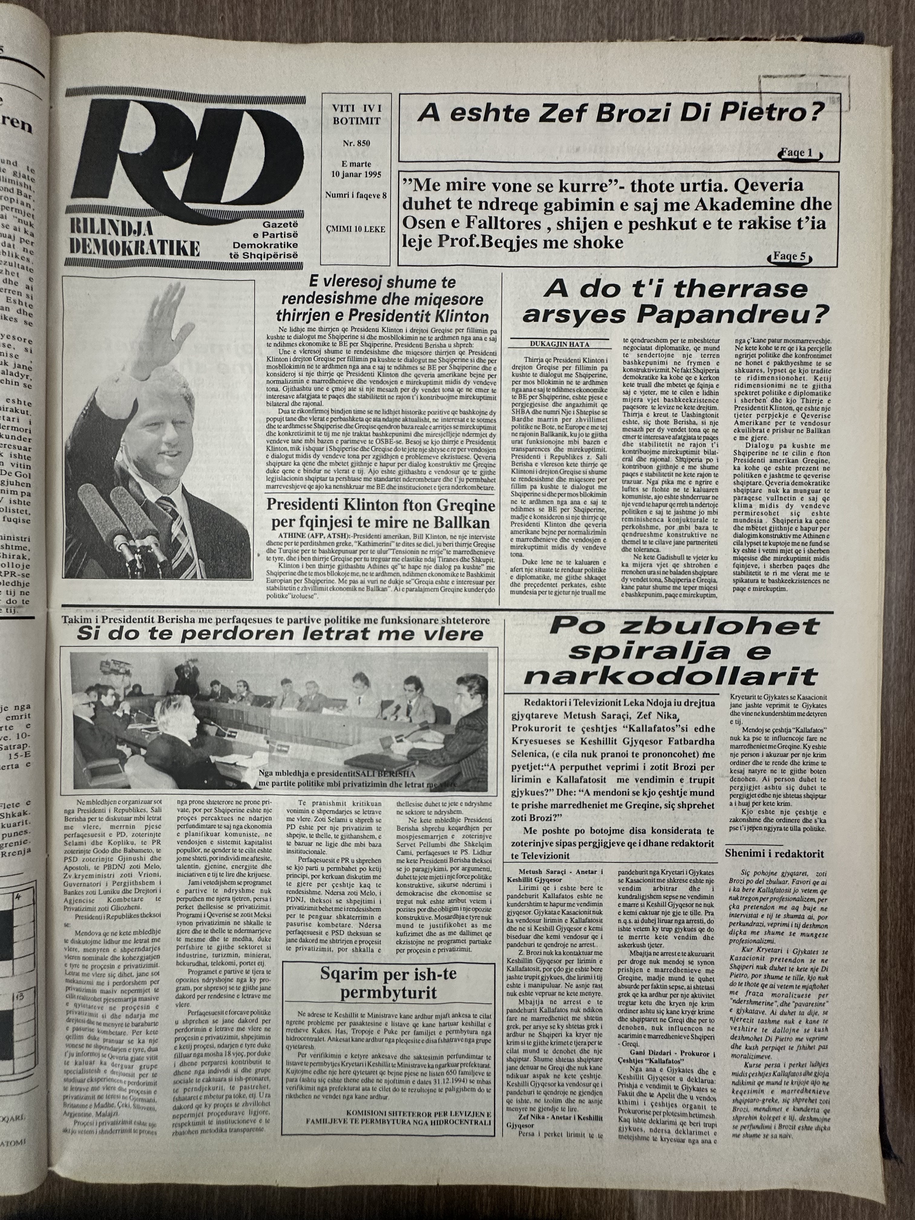 Rilindja Demokratike 1995-01-10