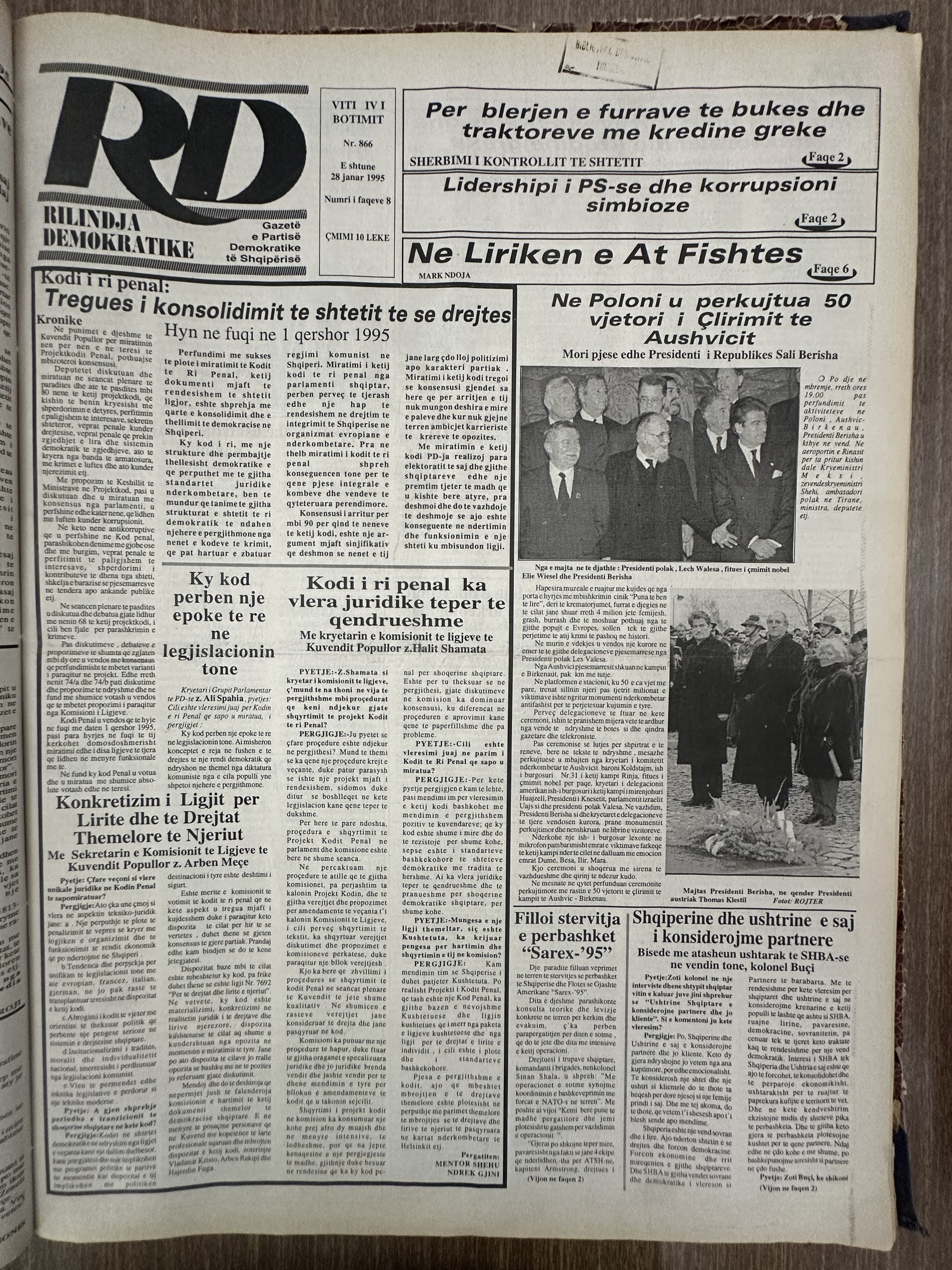 Rilindja Demokratike 1995-01-28