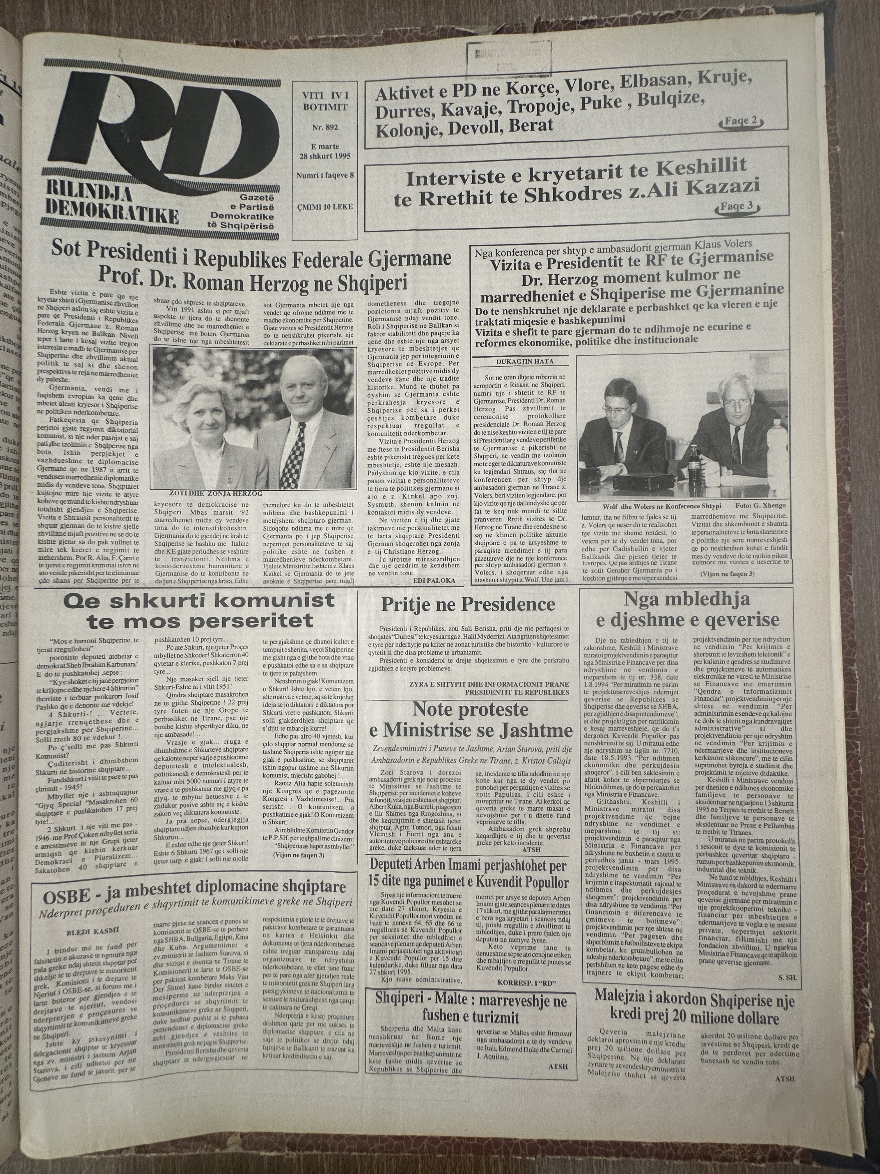 Rilindja Demokratike 1995-02-28