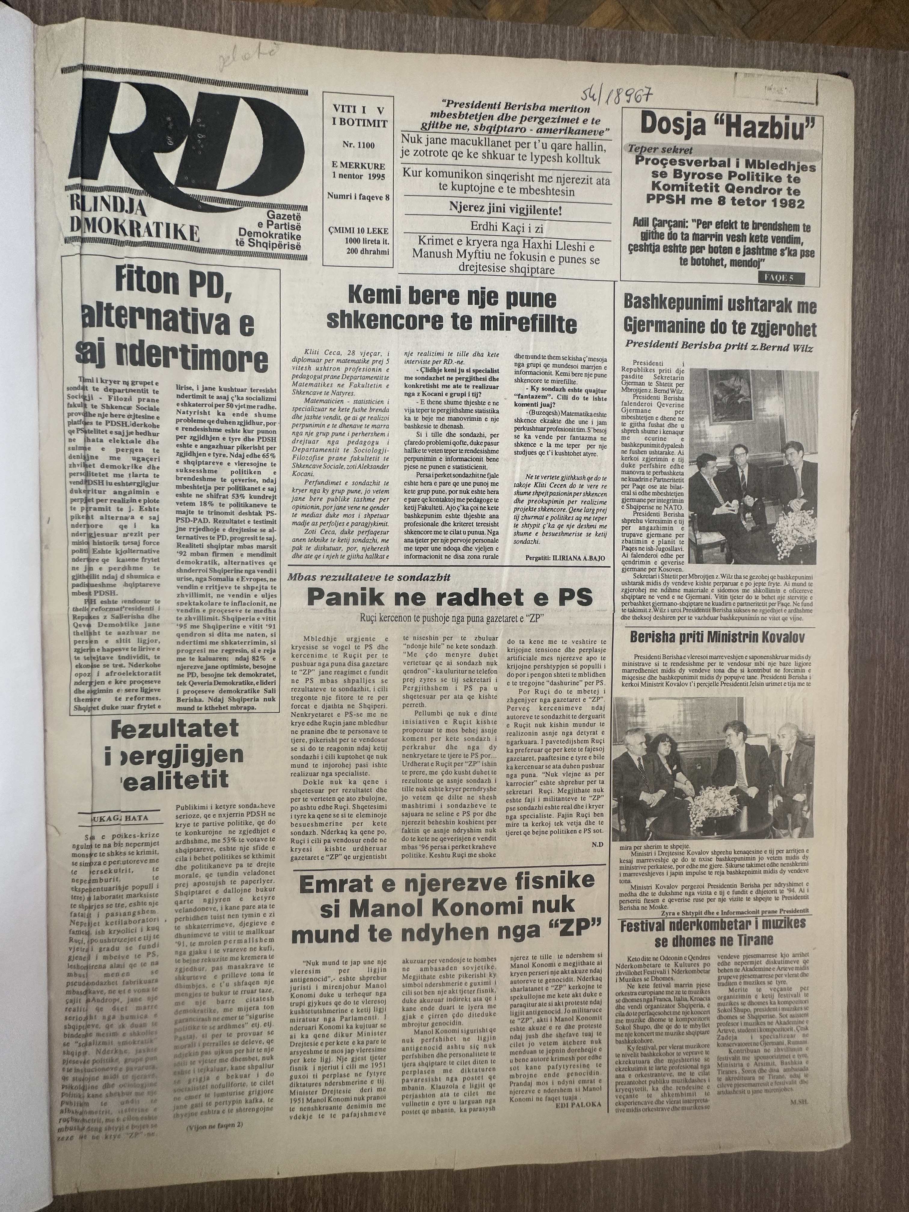 Rilindja Demokratike 1995-11-01