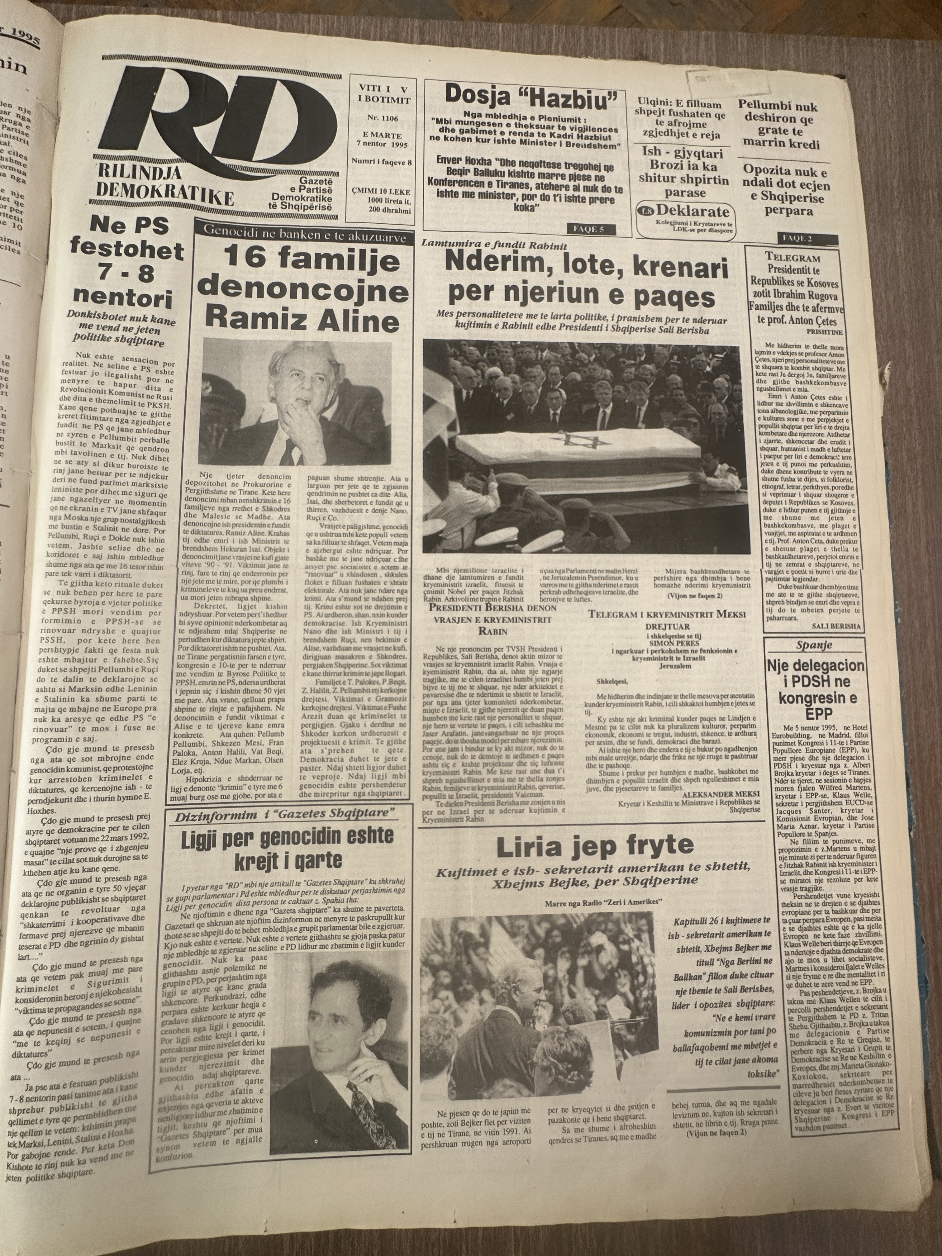 Rilindja Demokratike 1995-11-07