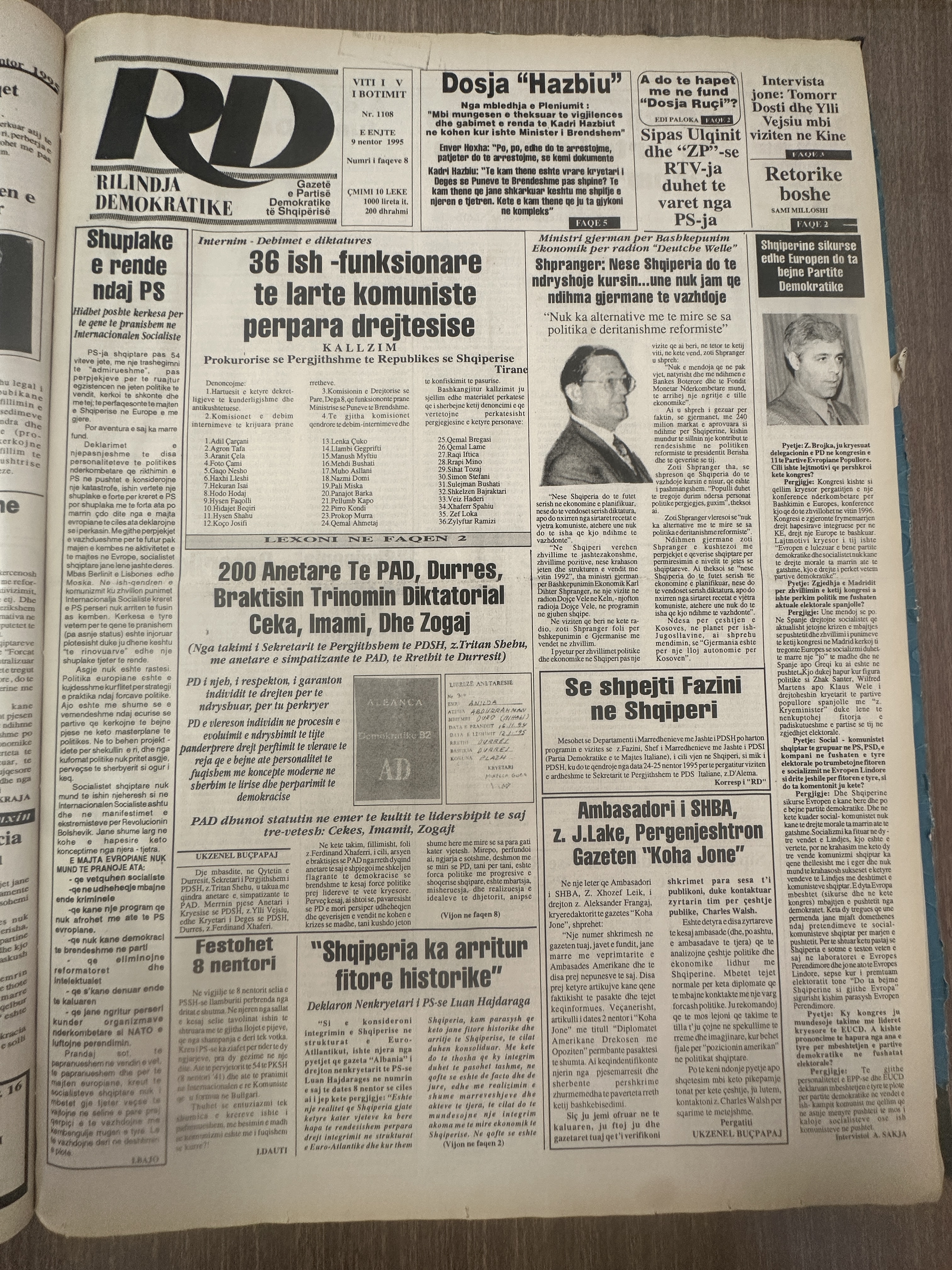 Rilindja Demokratike 1995-11-09