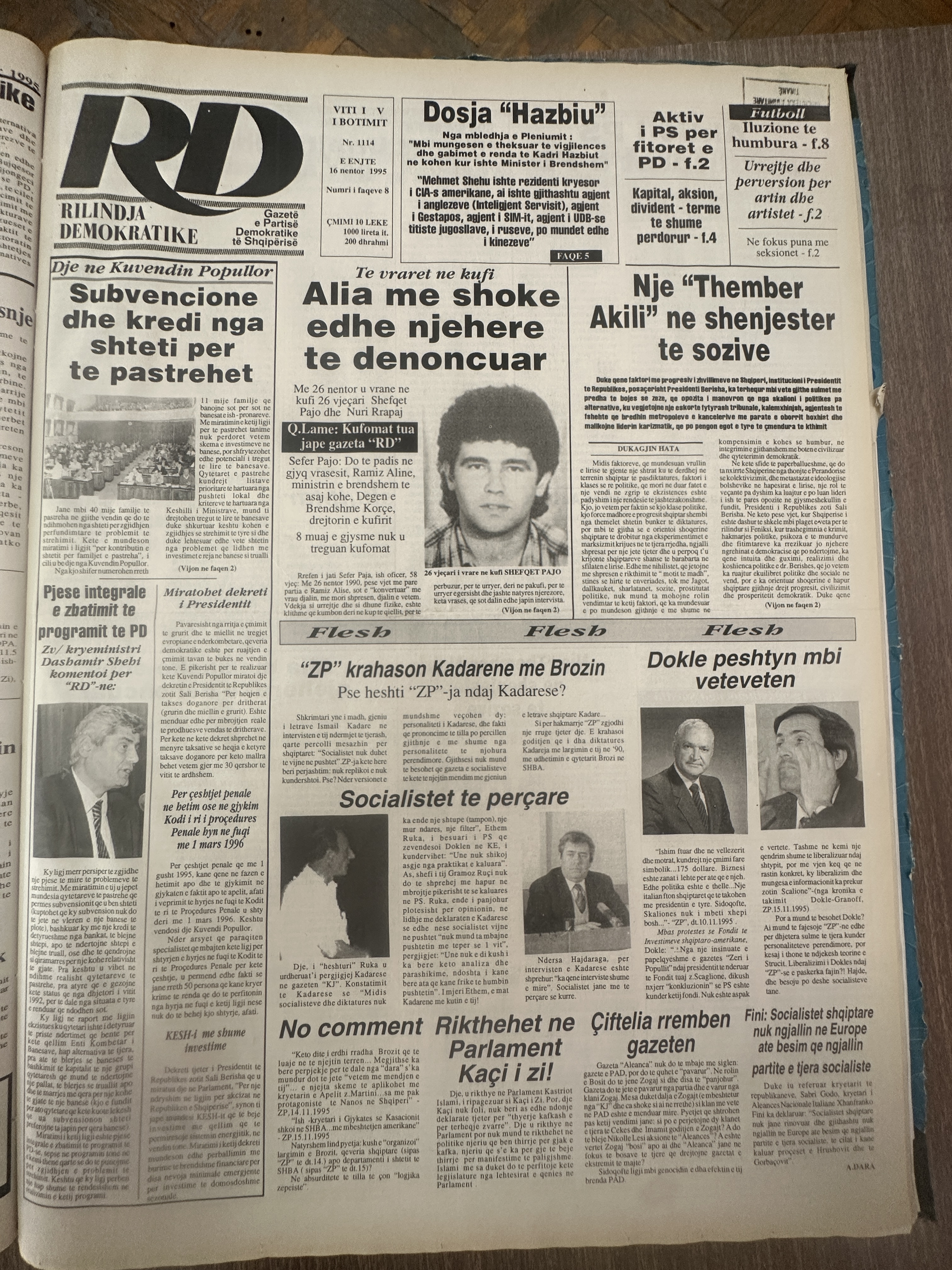 Rilindja Demokratike 1995-11-16