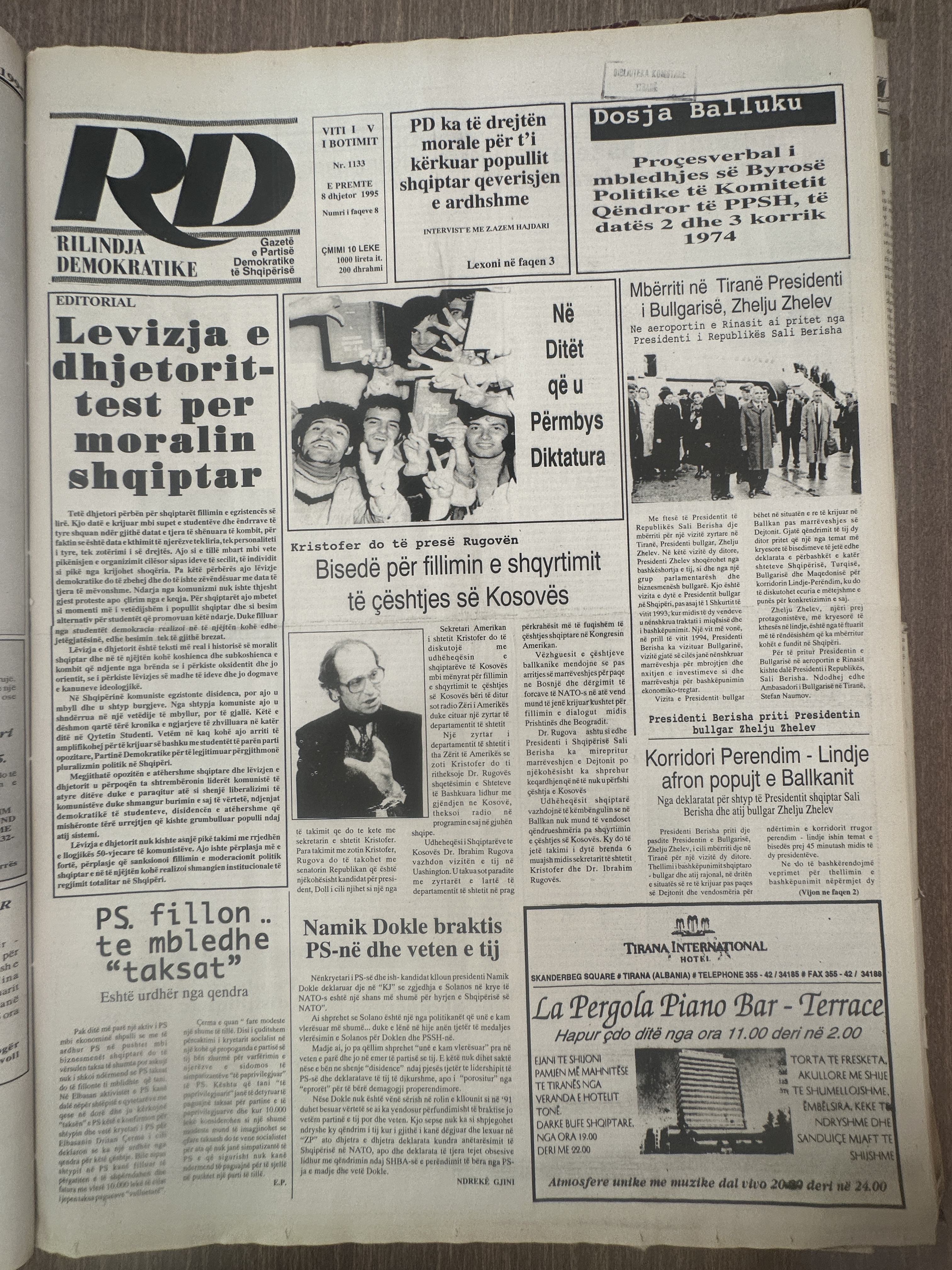 Rilindja Demokratike 1995-12-08