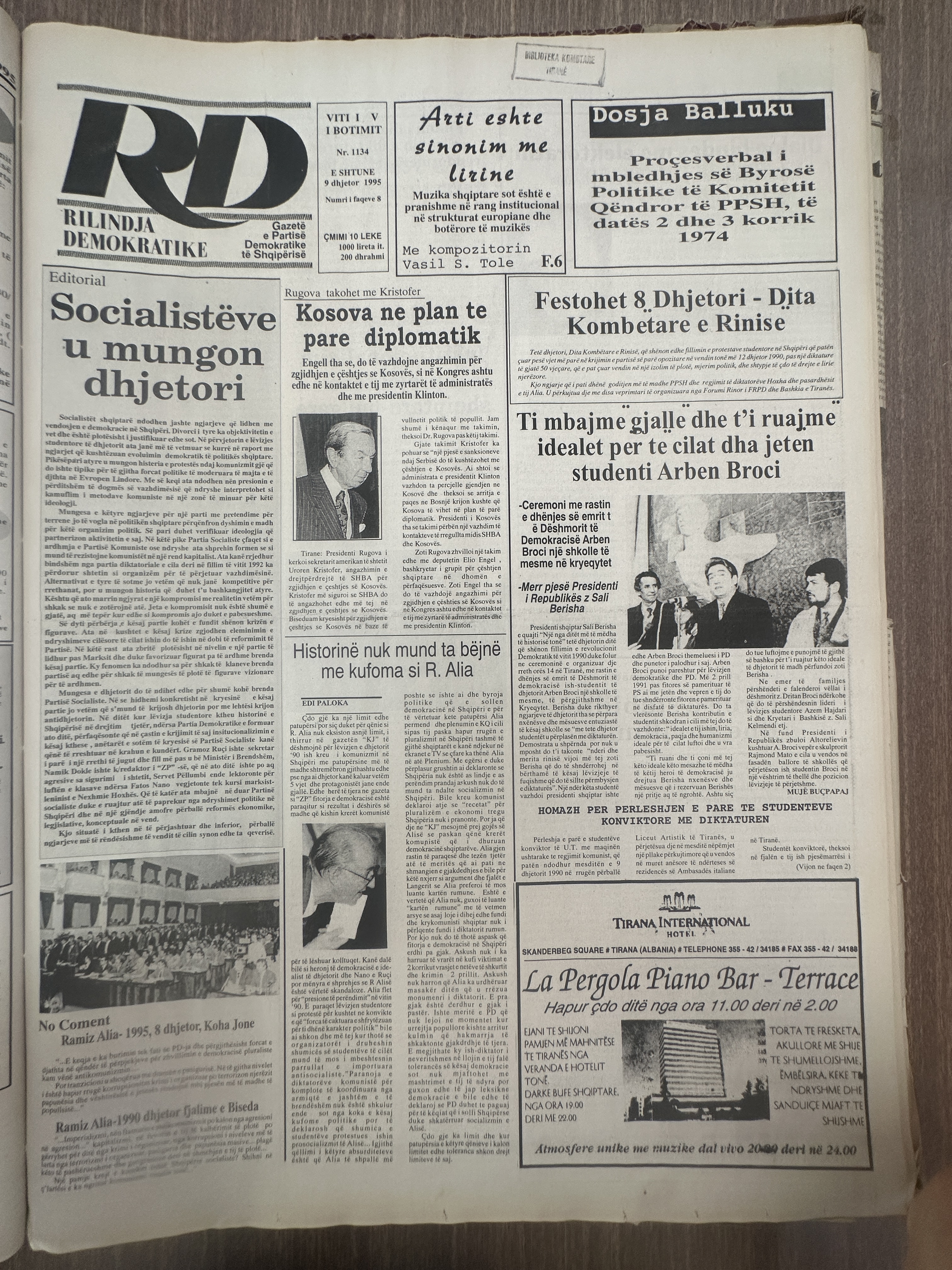 Rilindja Demokratike 1995-12-09