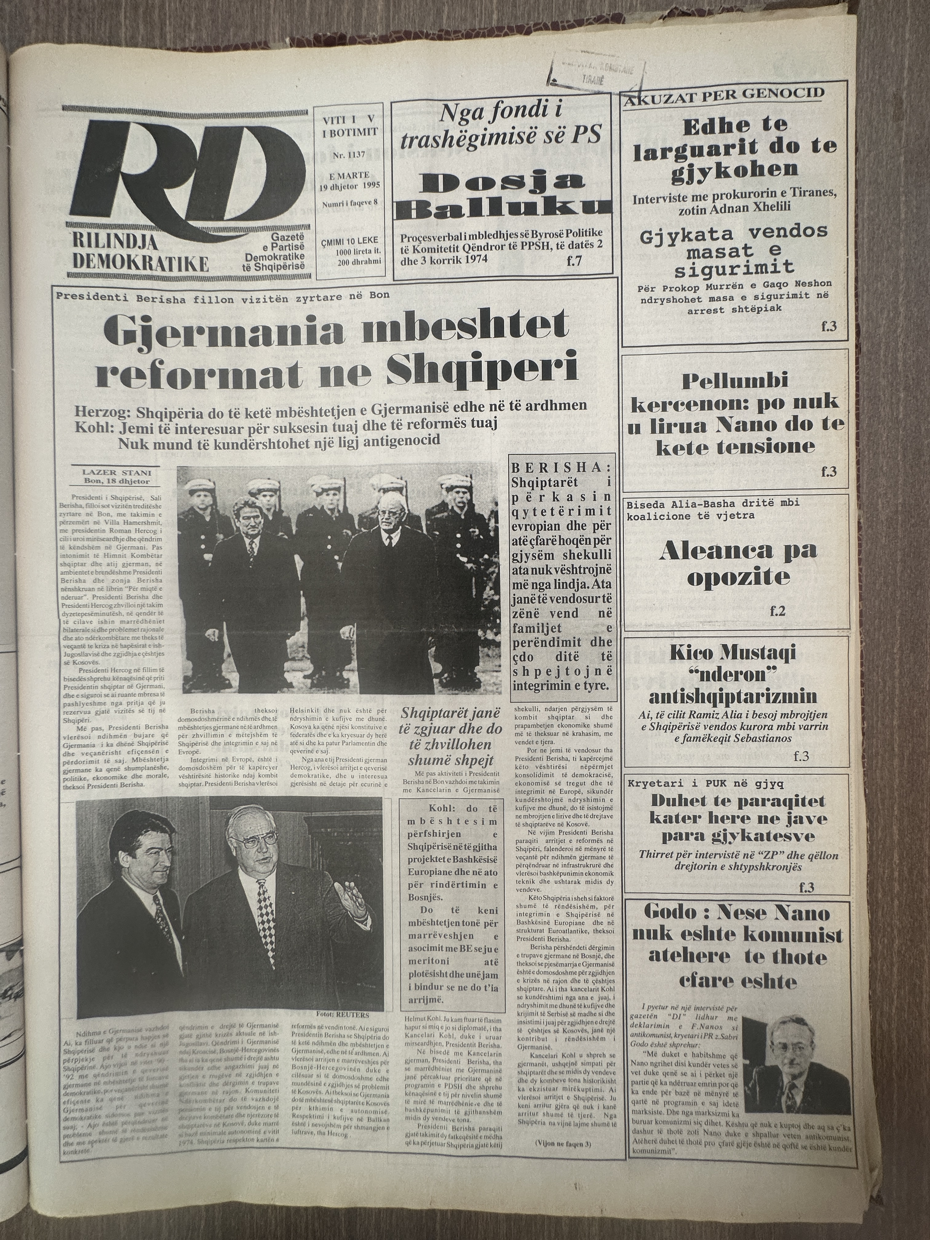 Rilindja Demokratike 1995-12-19
