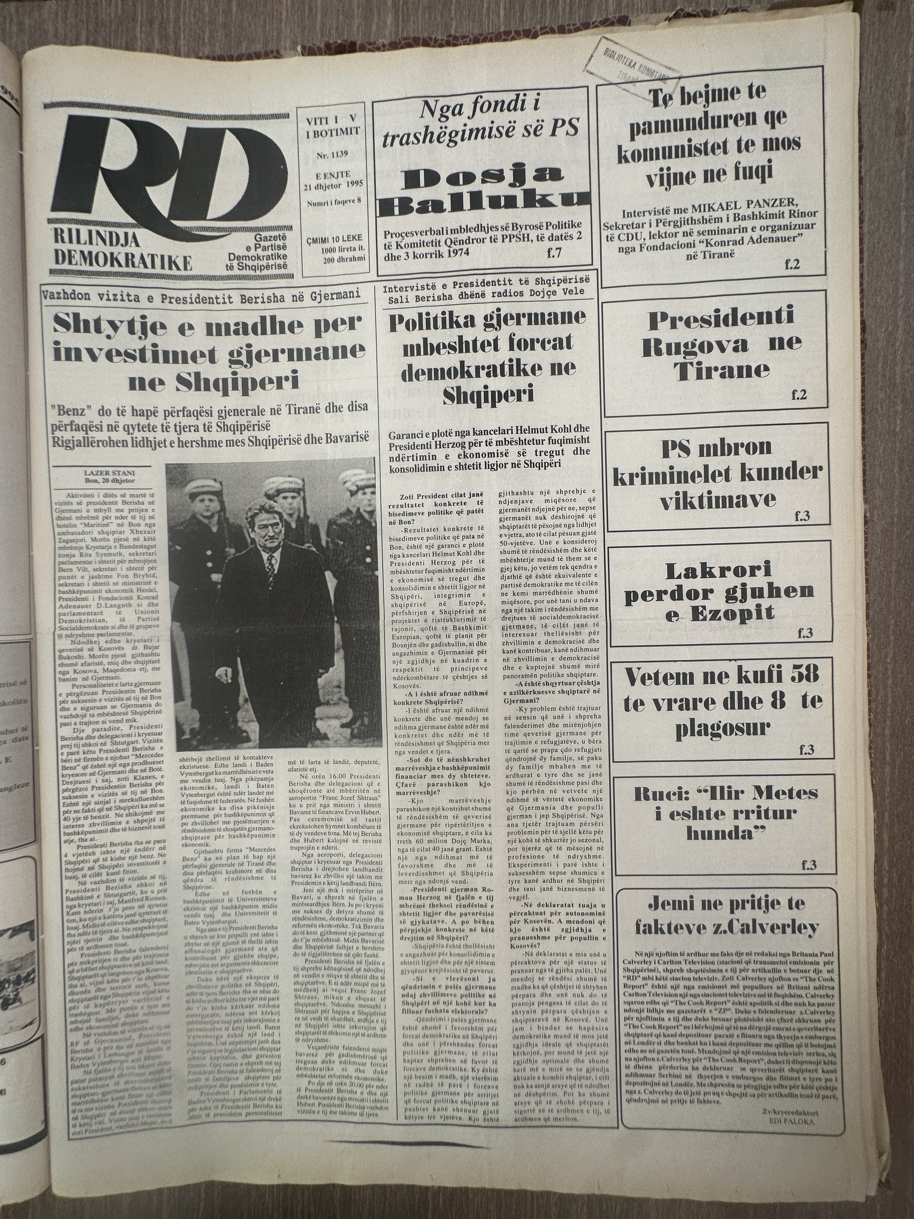 Rilindja Demokratike 1995-12-21