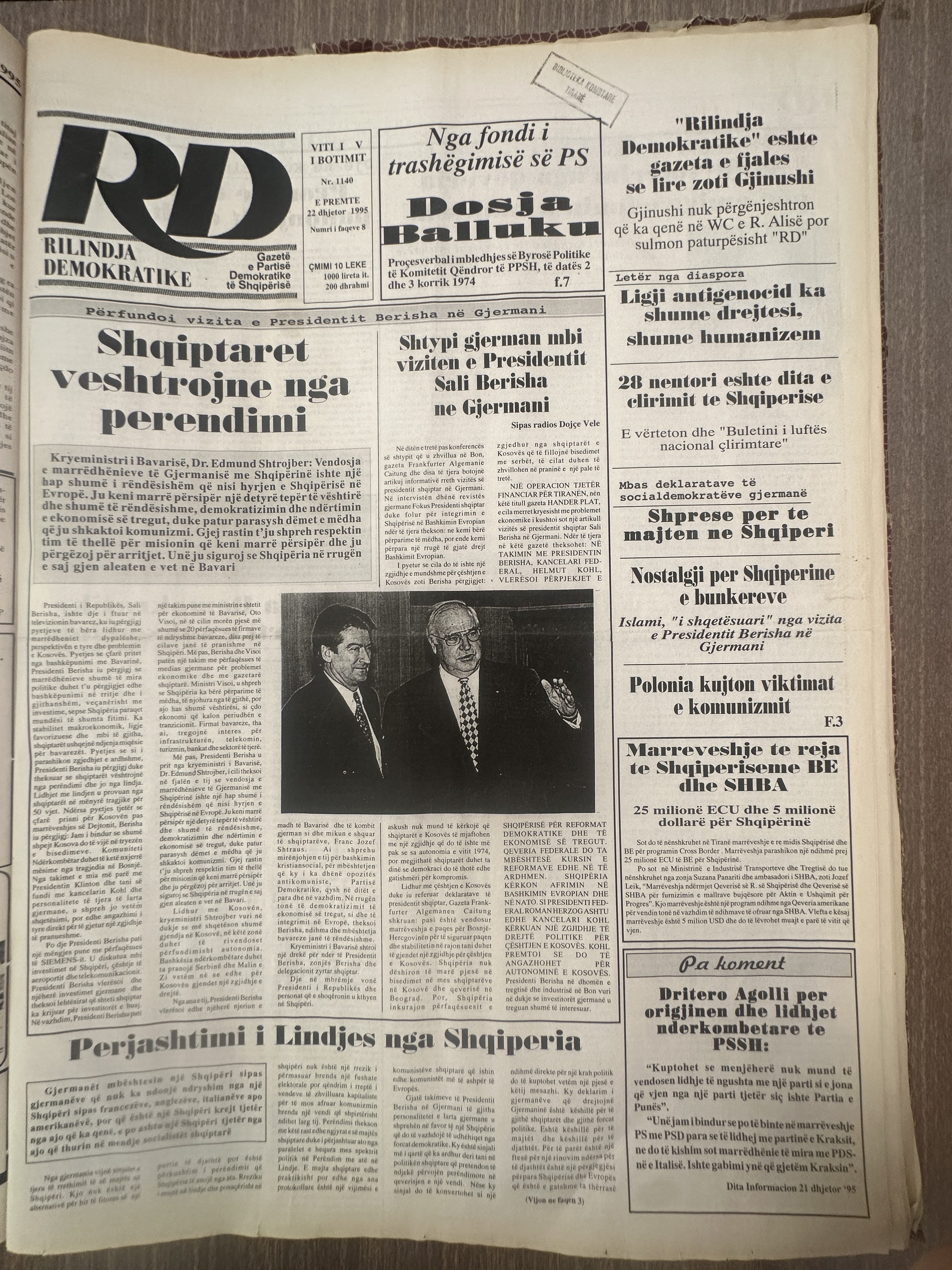 Rilindja Demokratike 1995-12-22