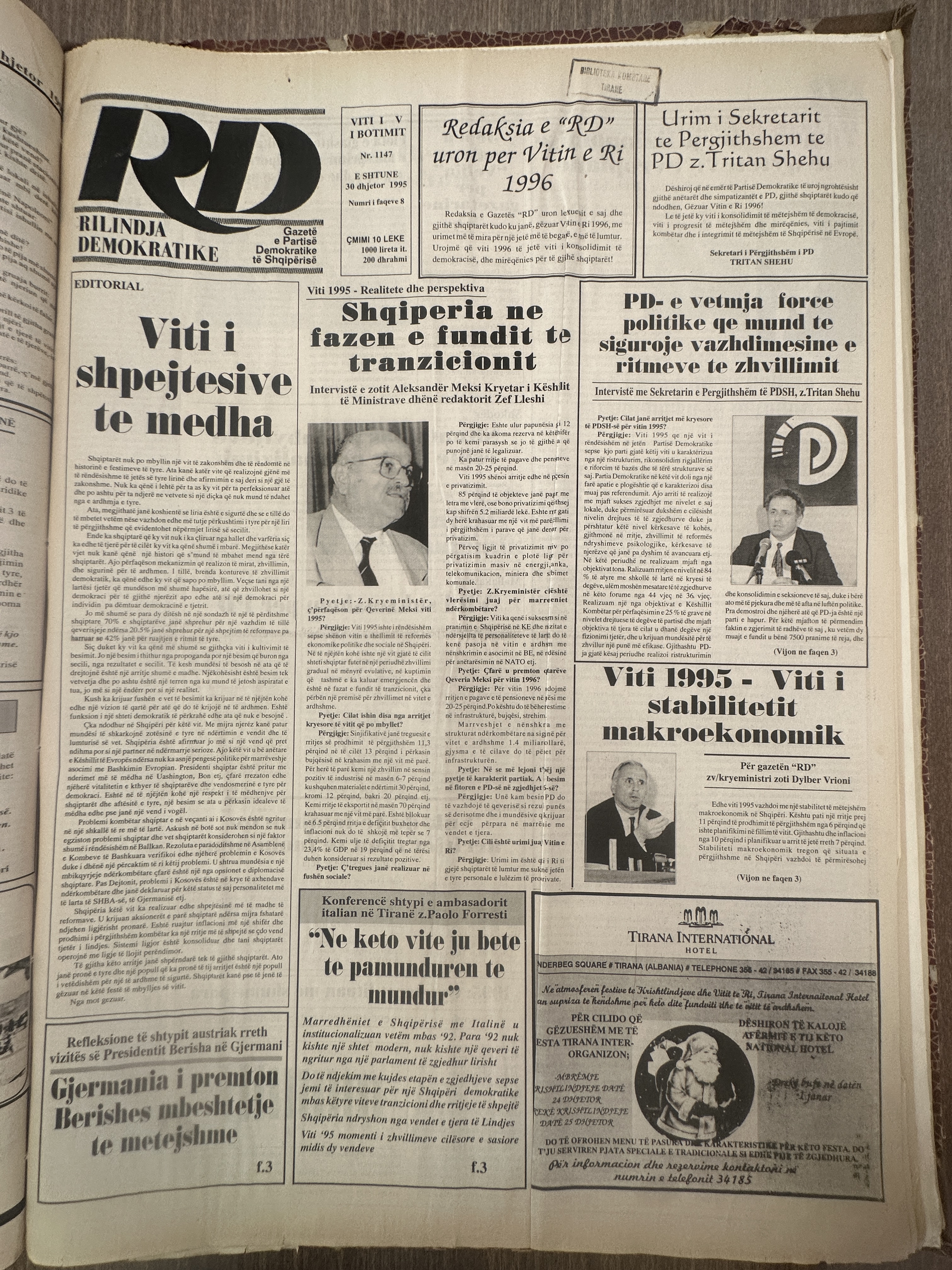 Rilindja Demokratike 1995-12-30