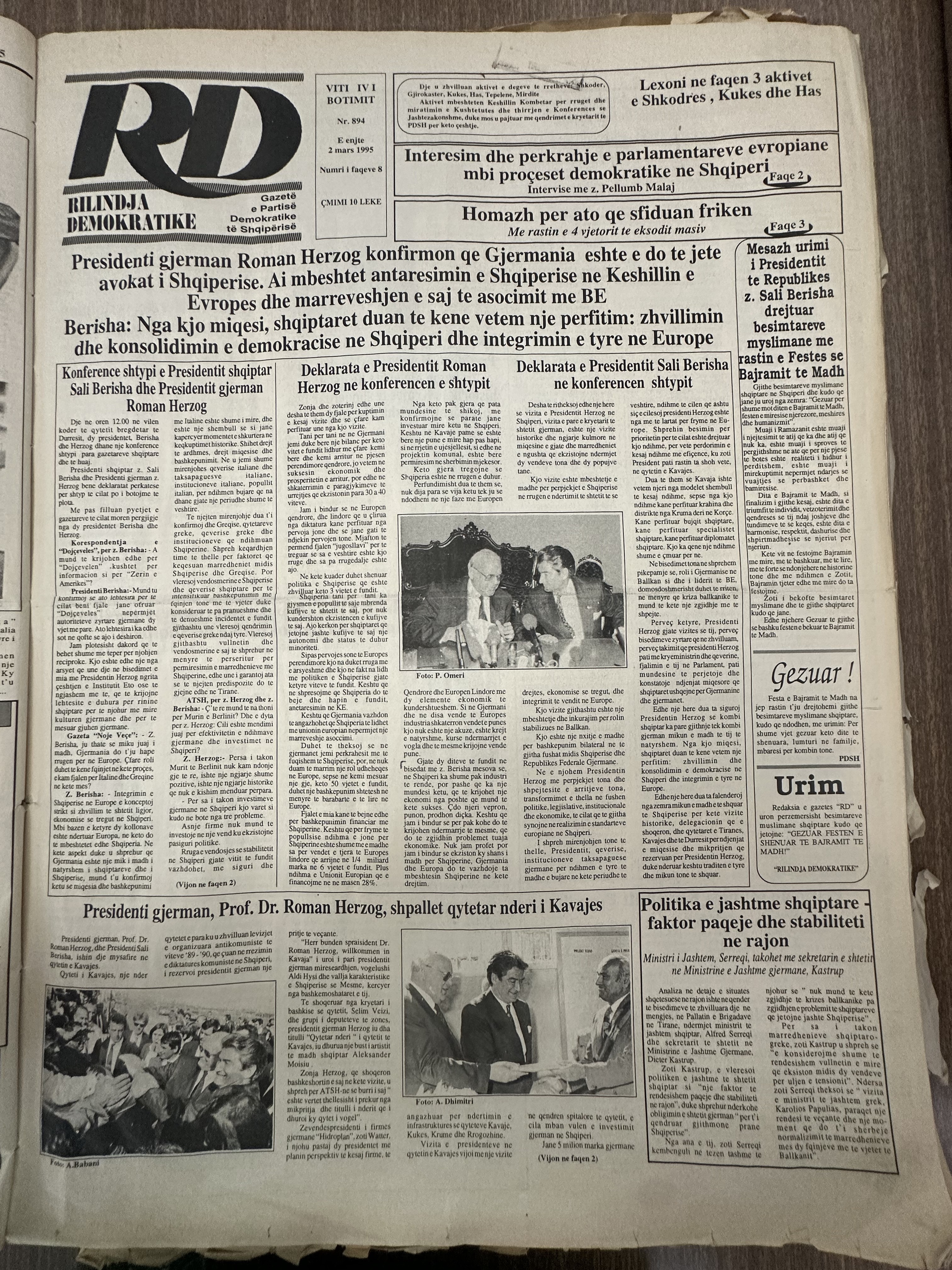 Rilindja Demokratike 1995-03-02